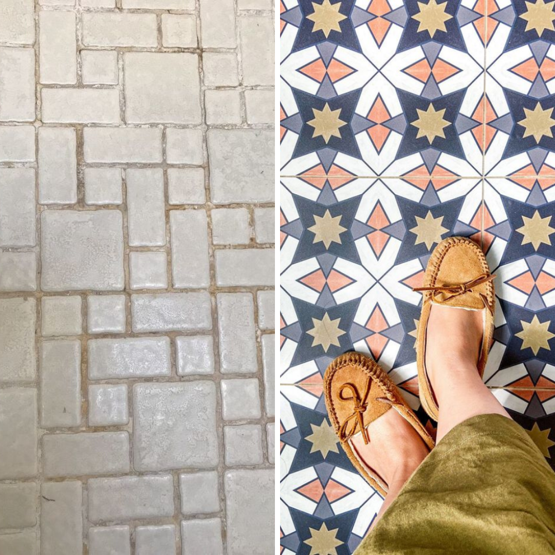 How to Cover Ugly Mosaic Tile Floors The Easy RENTER FRIENDLY Way