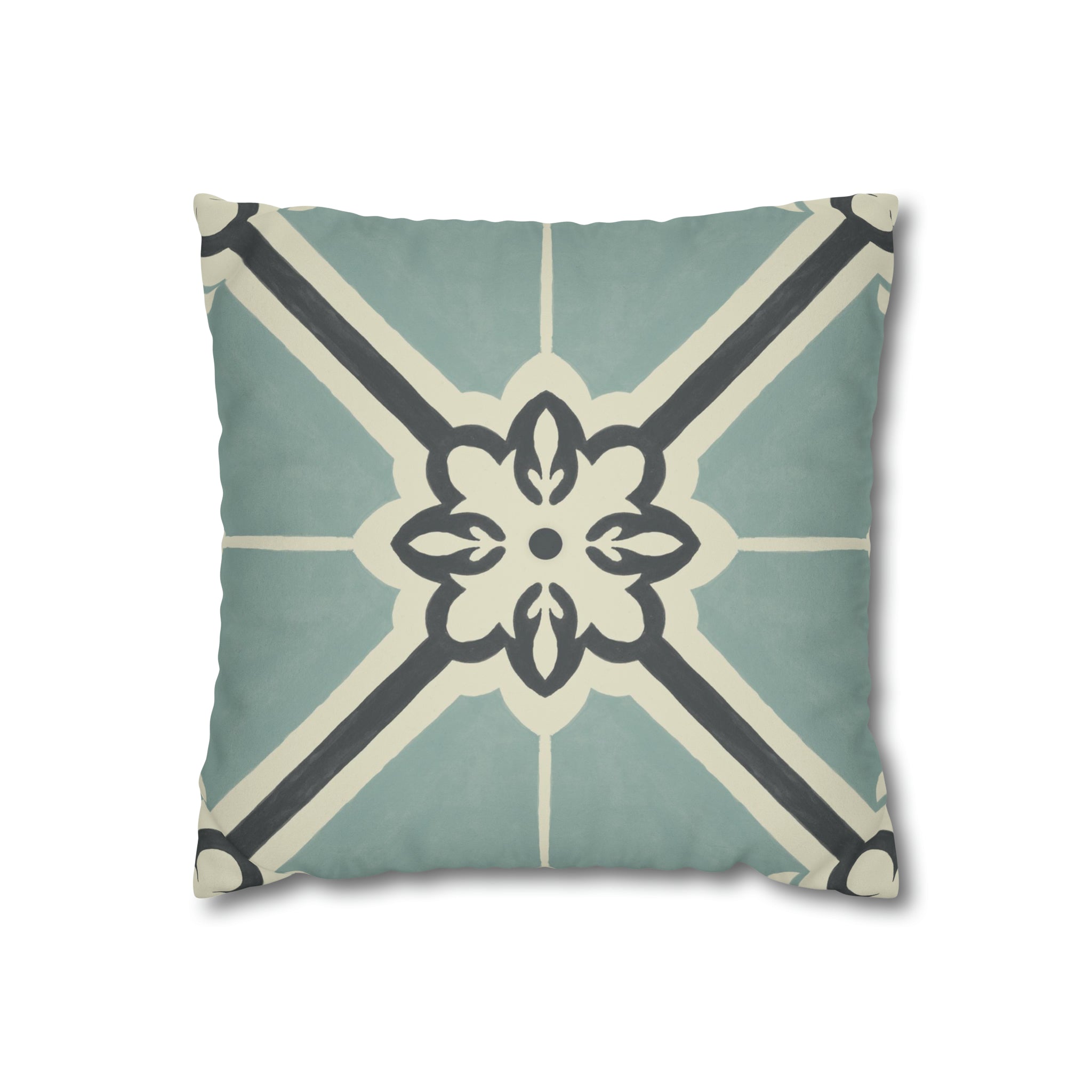 Samsara Celadon Microsuede Square Pillow Cover