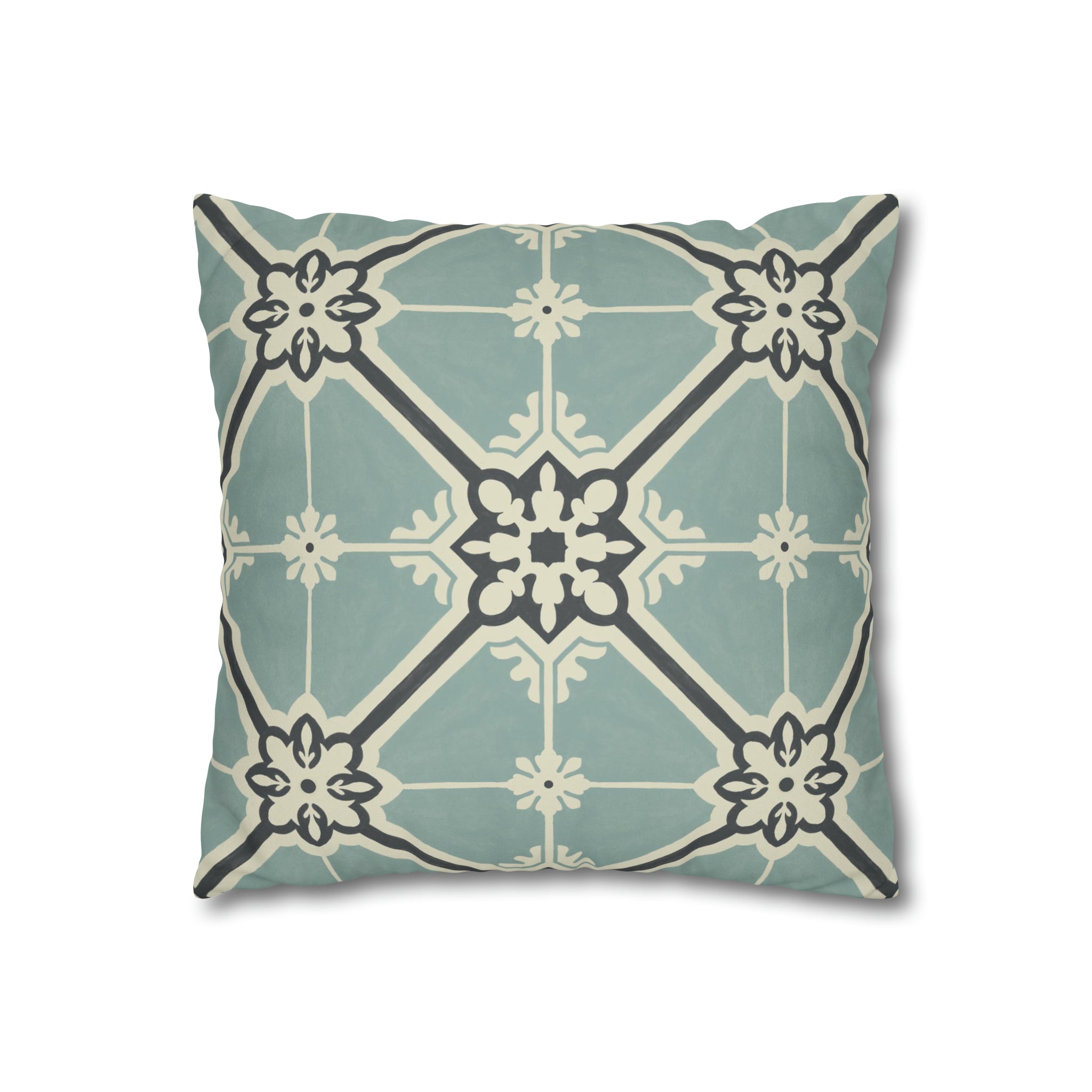 Samsara Celadon Microsuede Square Pillow Cover