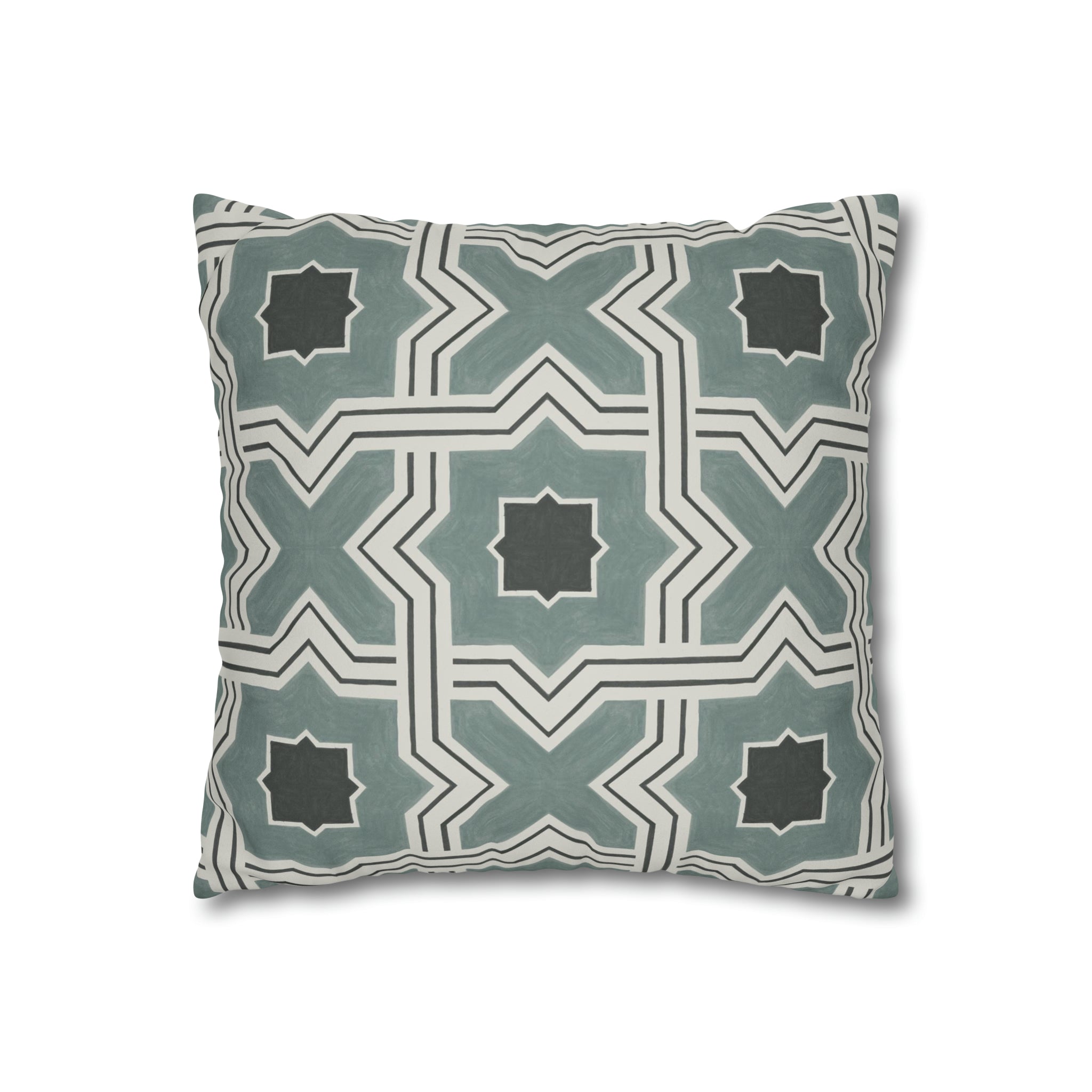 Grey square shop pillow cases