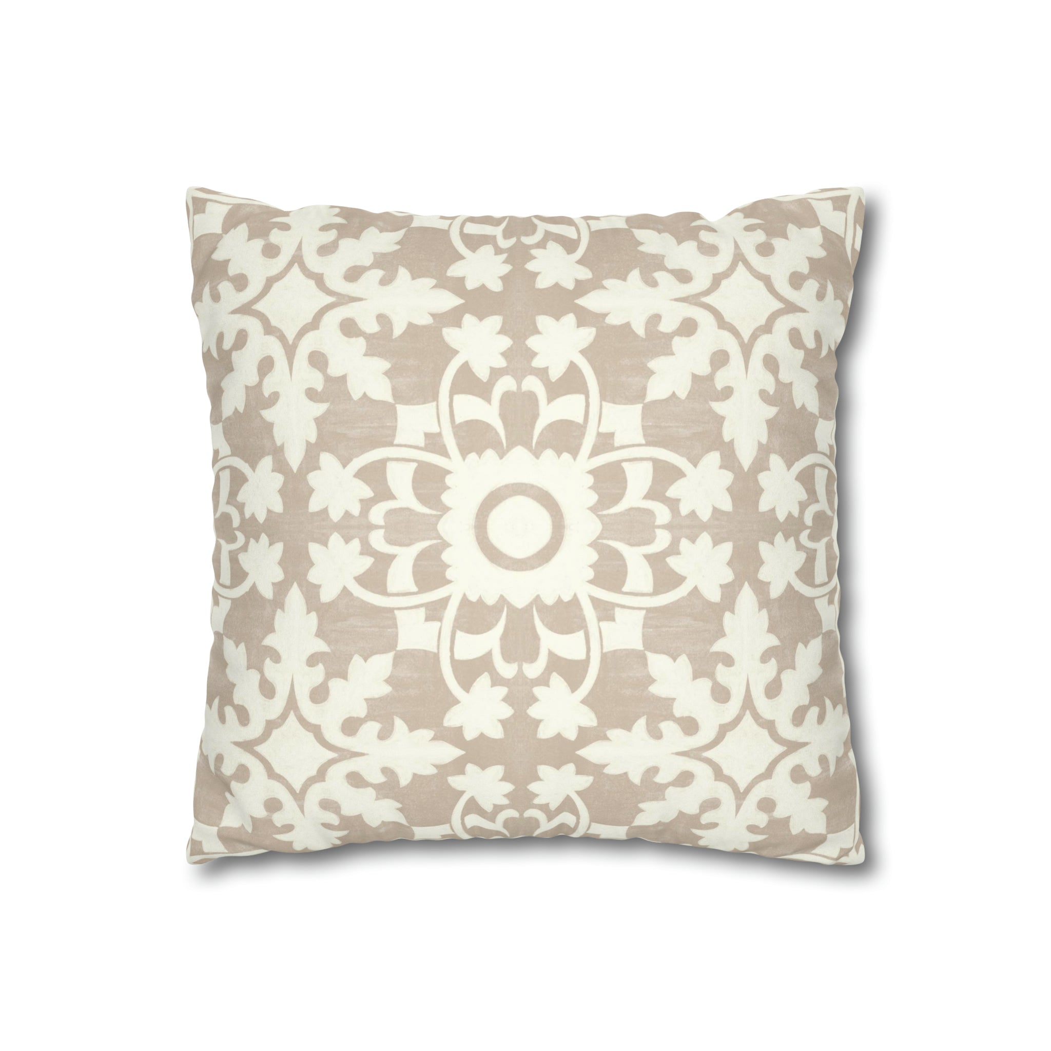 Willow Cafe Microsuede Square Pillow Cover