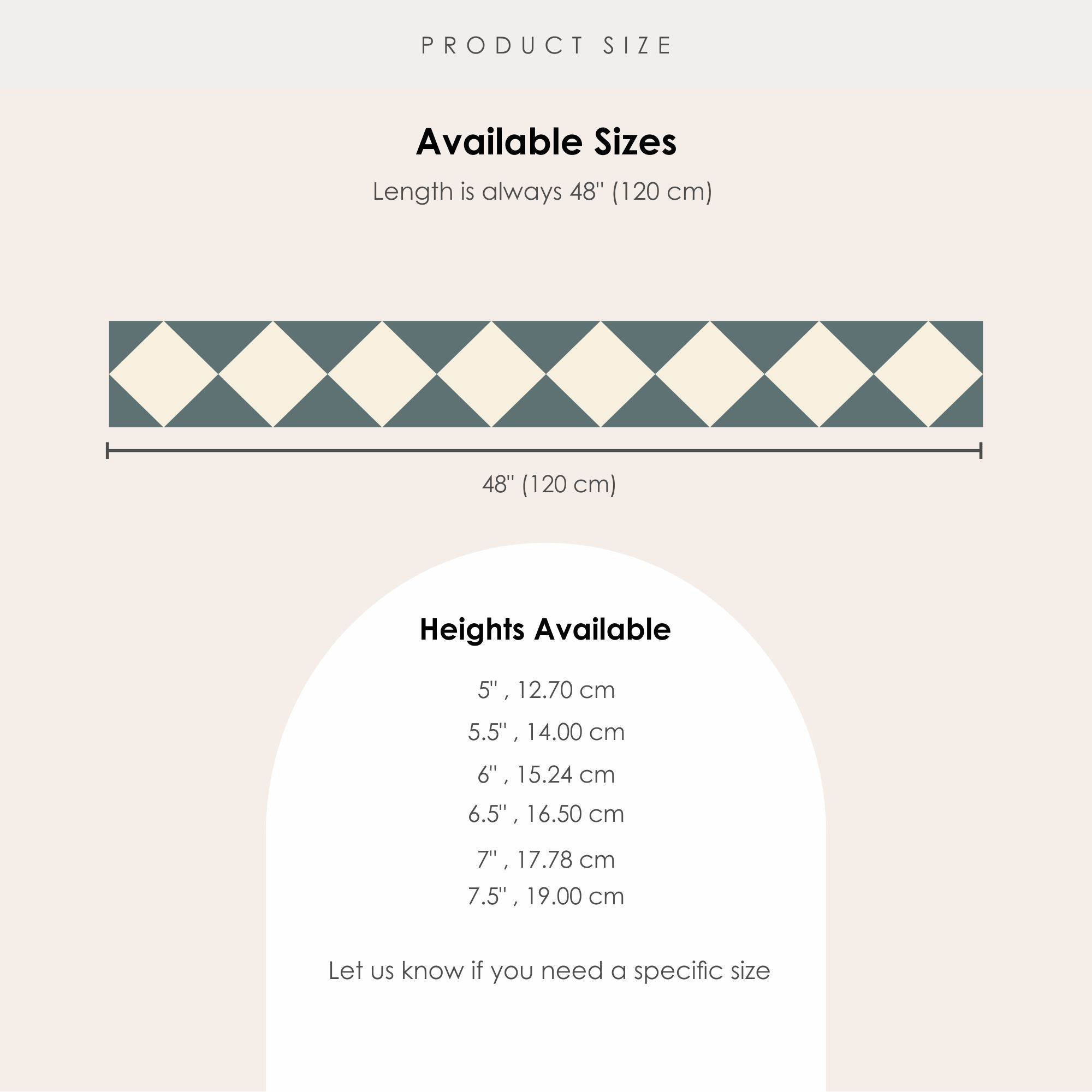 the width of a tape with a checkerboard pattern on it