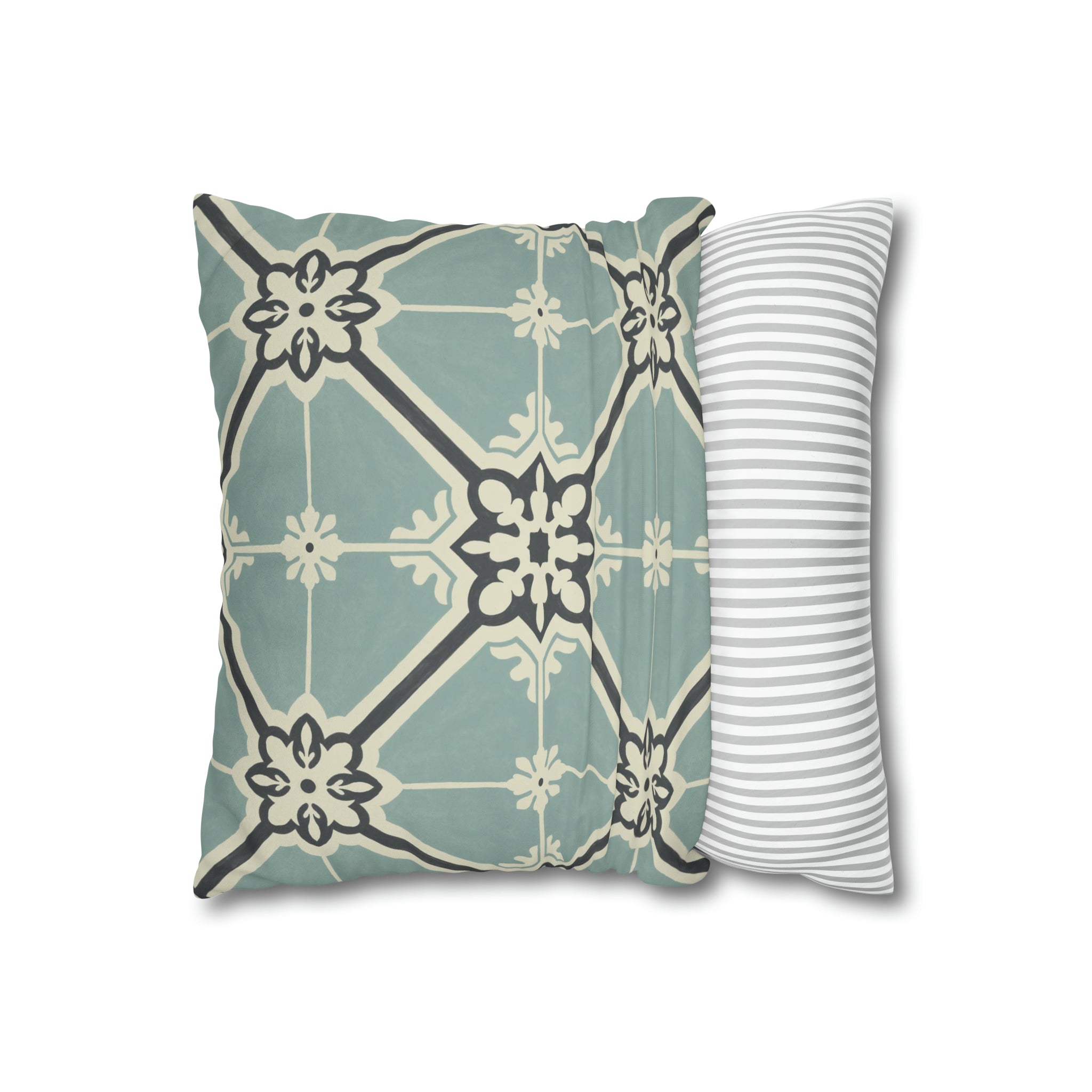 Samsara Celadon Microsuede Square Pillow Cover