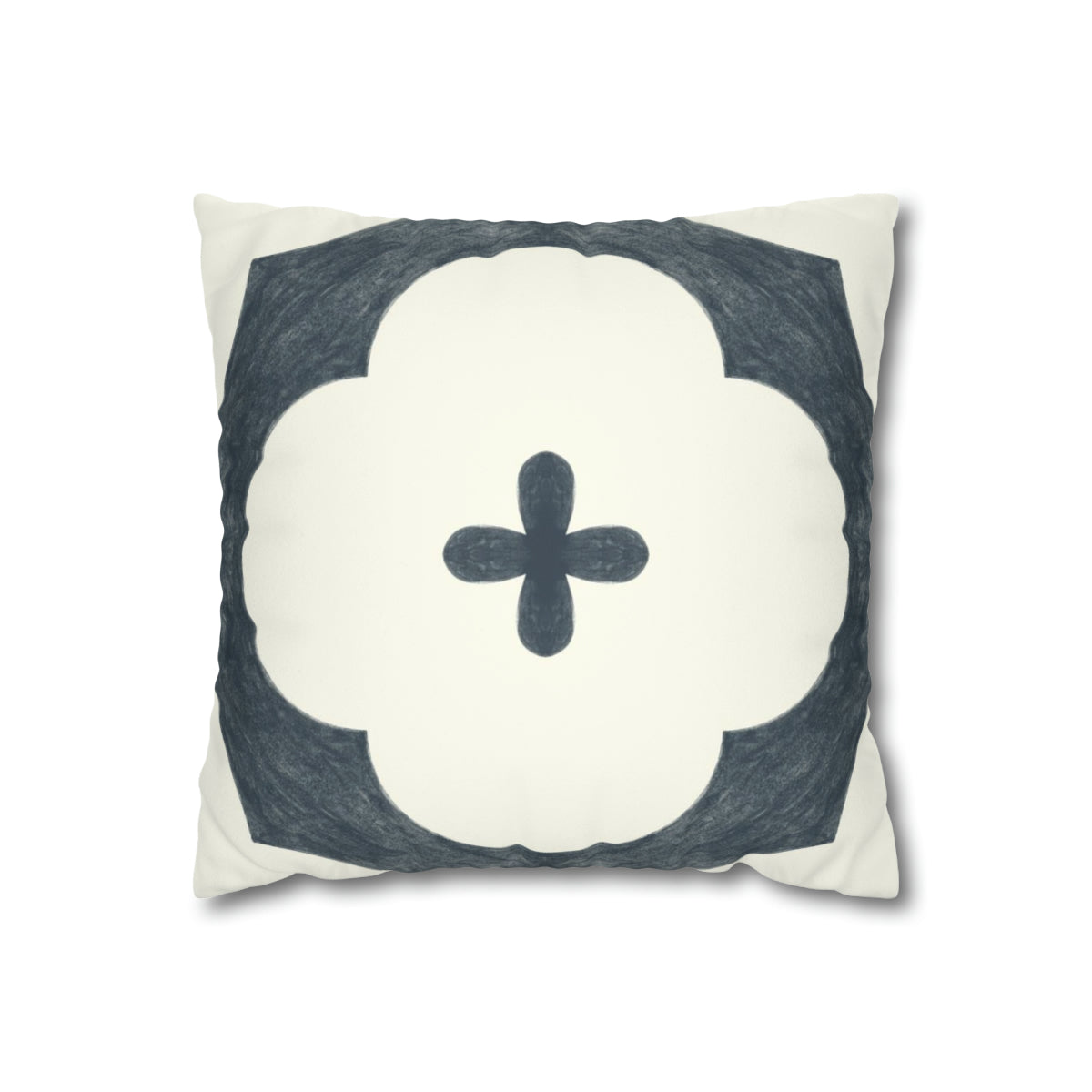 Claude Navy Microsuede Square Pillow Cover