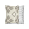 Margot Taupe Microsuede Square Pillow Cover