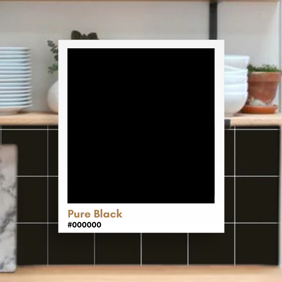 a picture of a black square in a kitchen