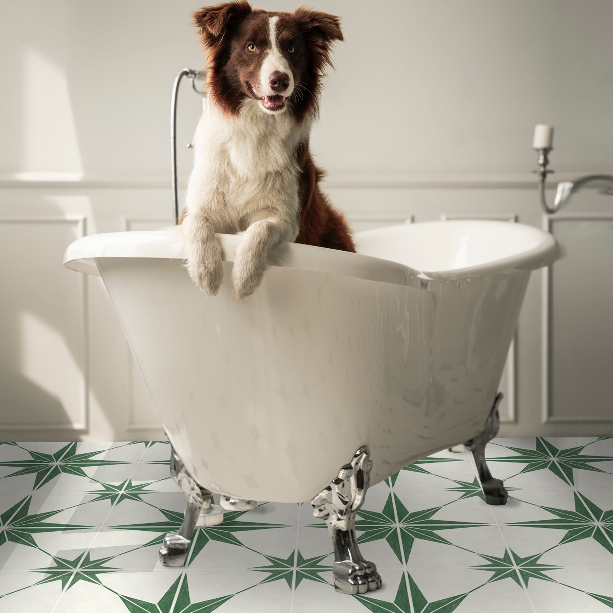 Astra Green Vinyl Tile Sticker