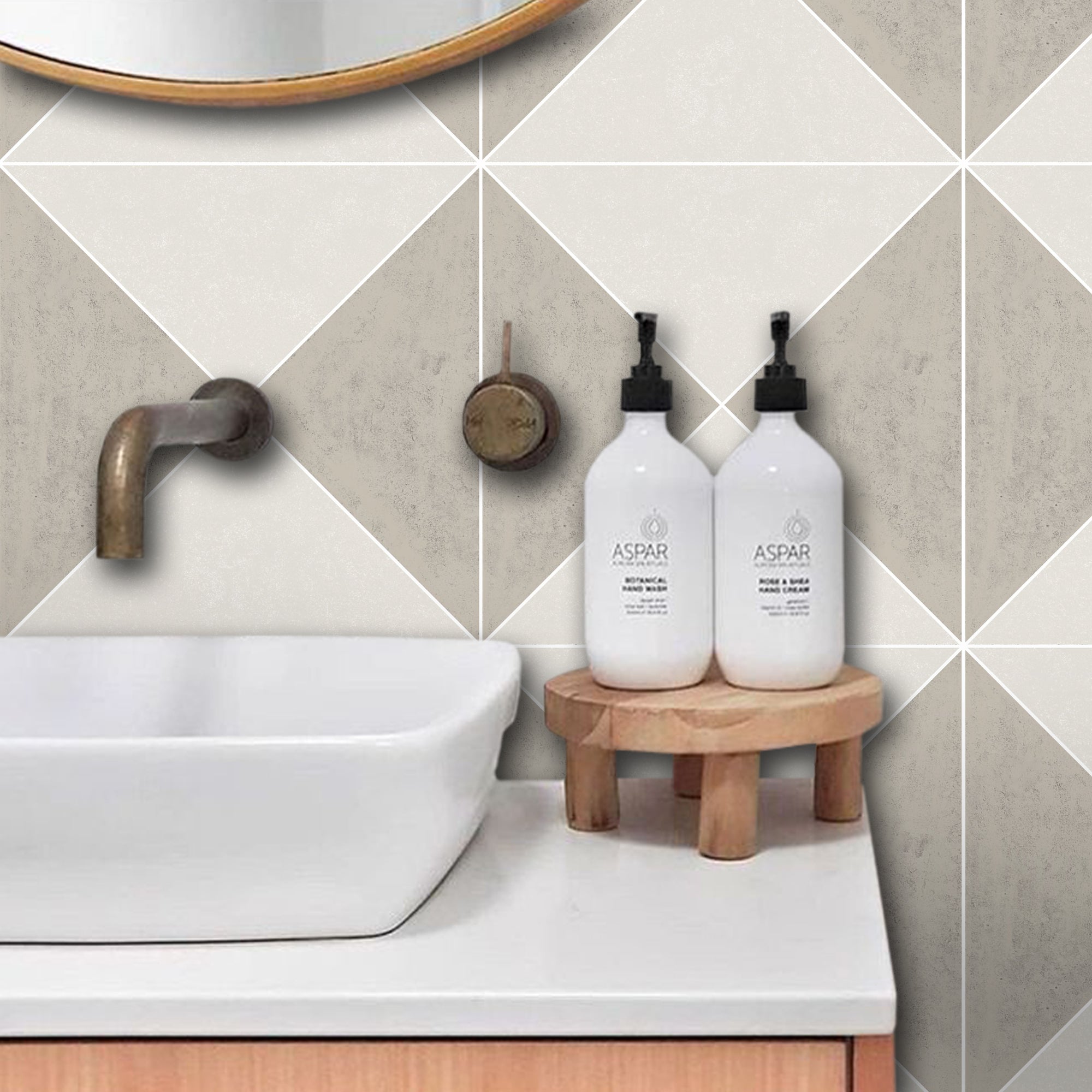 Norway Tile Stickers in Beige