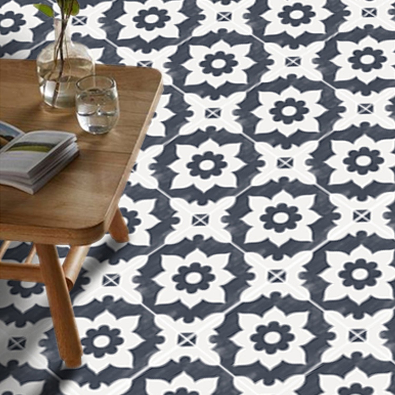 PROMO! Vinyl Floor Tile Sticker Panel of 60 x 120 cm - Campagne Navy