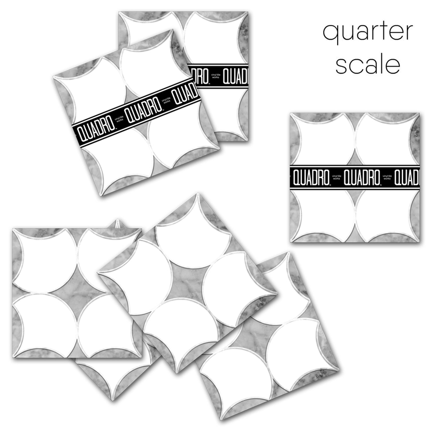 PROMO! Carrera Marble Vinyl Tile Sticker - 12 pcs pack in 14.8 cm
