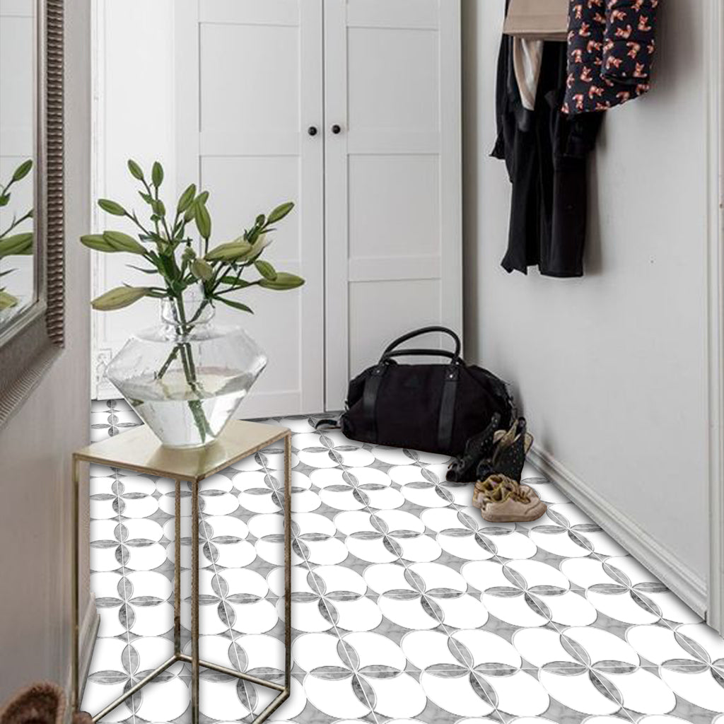 PROMO! Carrera Marble Vinyl Tile Sticker - 12 pcs pack in 14.8 cm