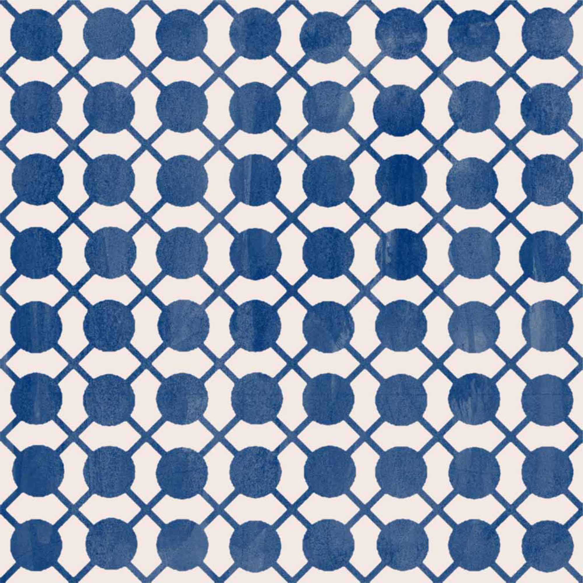 PROMO! Dot to dot in Indigo Vinyl Tile Sticker - 12 pcs pack in 14.8 cm