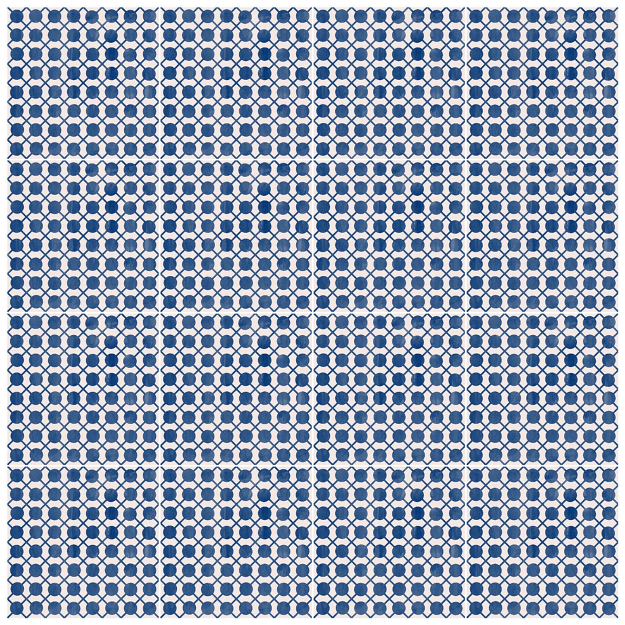 PROMO! Removable Vinyl Wallpaper in Dot to Dot Indigo - 60 x 120 cm panel