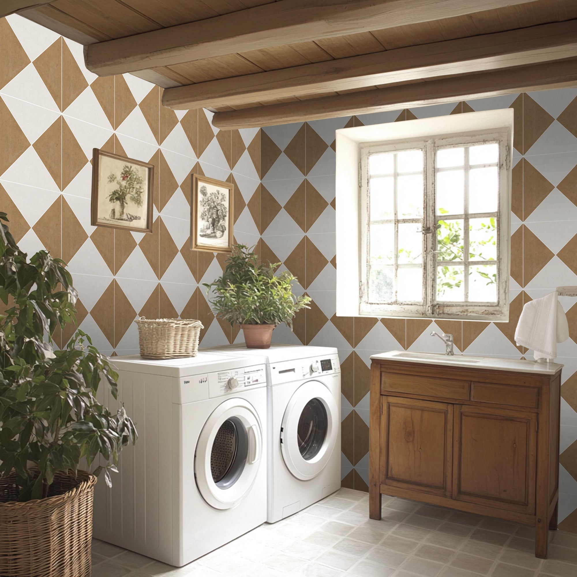 Norway Tile Stickers in Gold Leaf