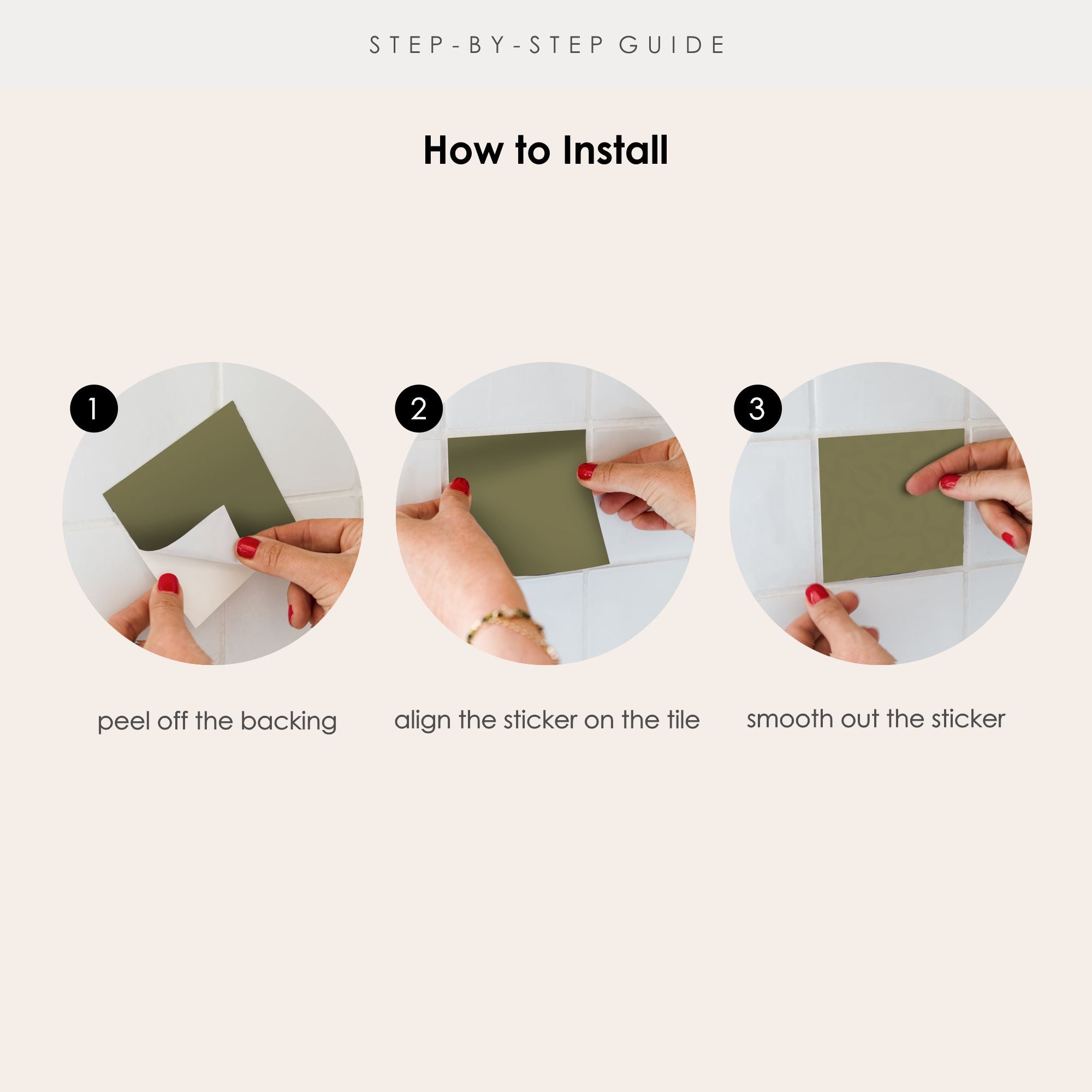 Checkerboard Tile Stickers in Spruce and Dark Olive