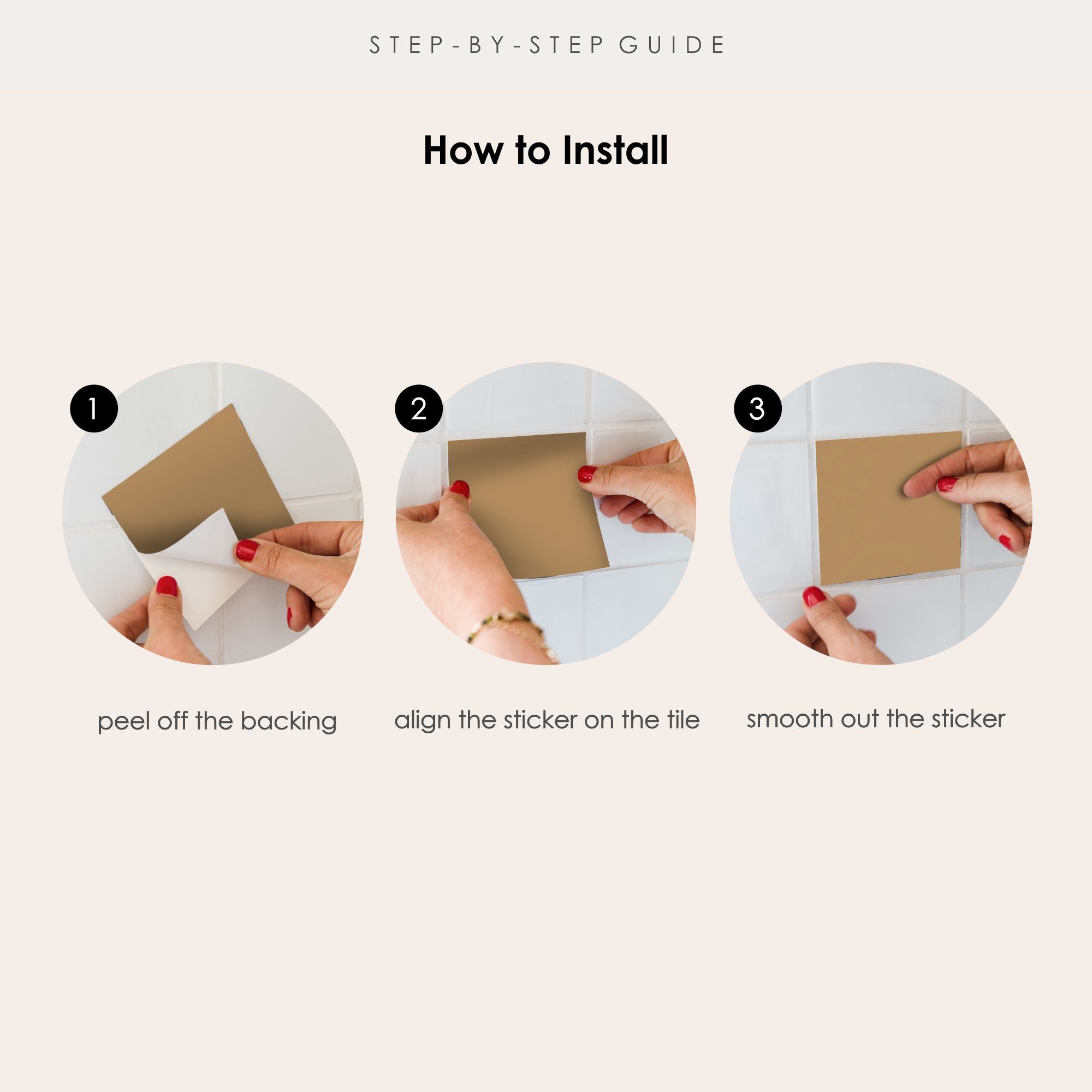 Checkerboard Tile Stickers in Gold Leaf and Old Navy