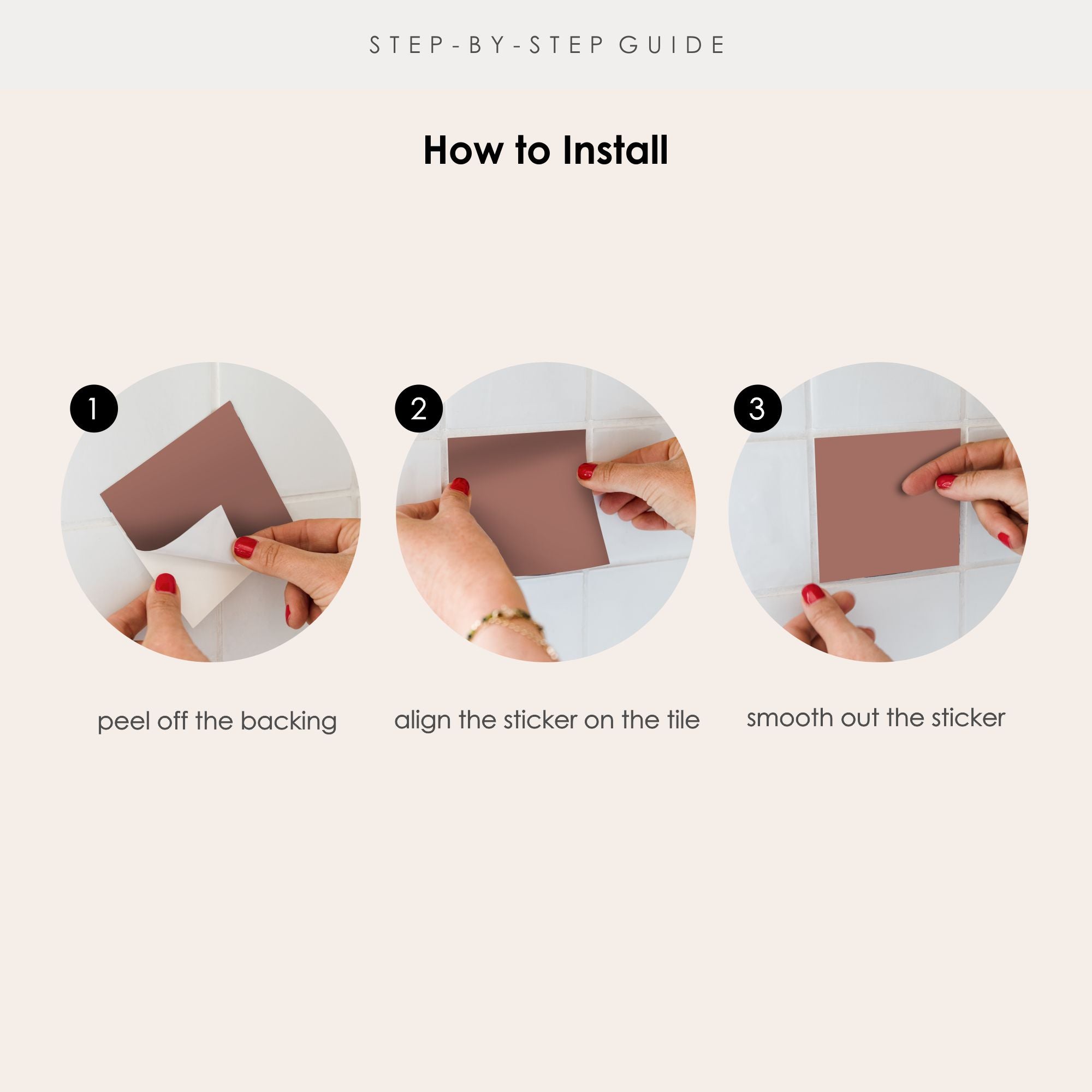 Checkerboard in Terracotta Tile Sticker