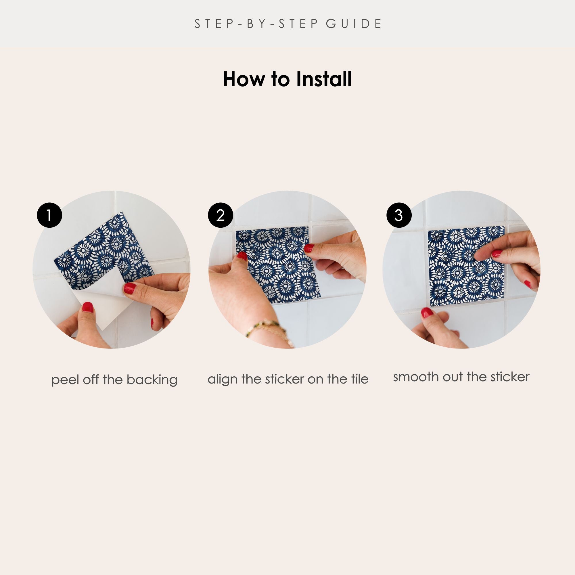 Shibori Vinyl Tile Sticker