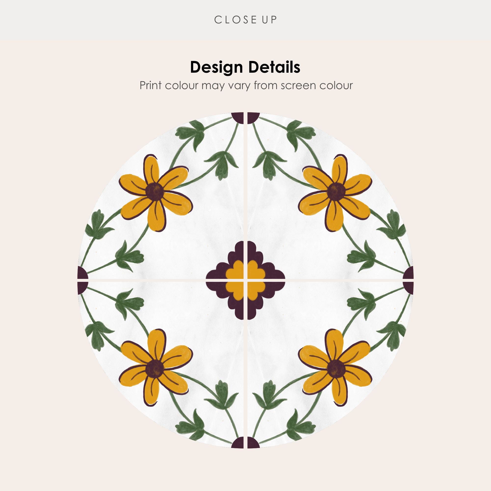 Marigold Field Vinyl Tile Sticker