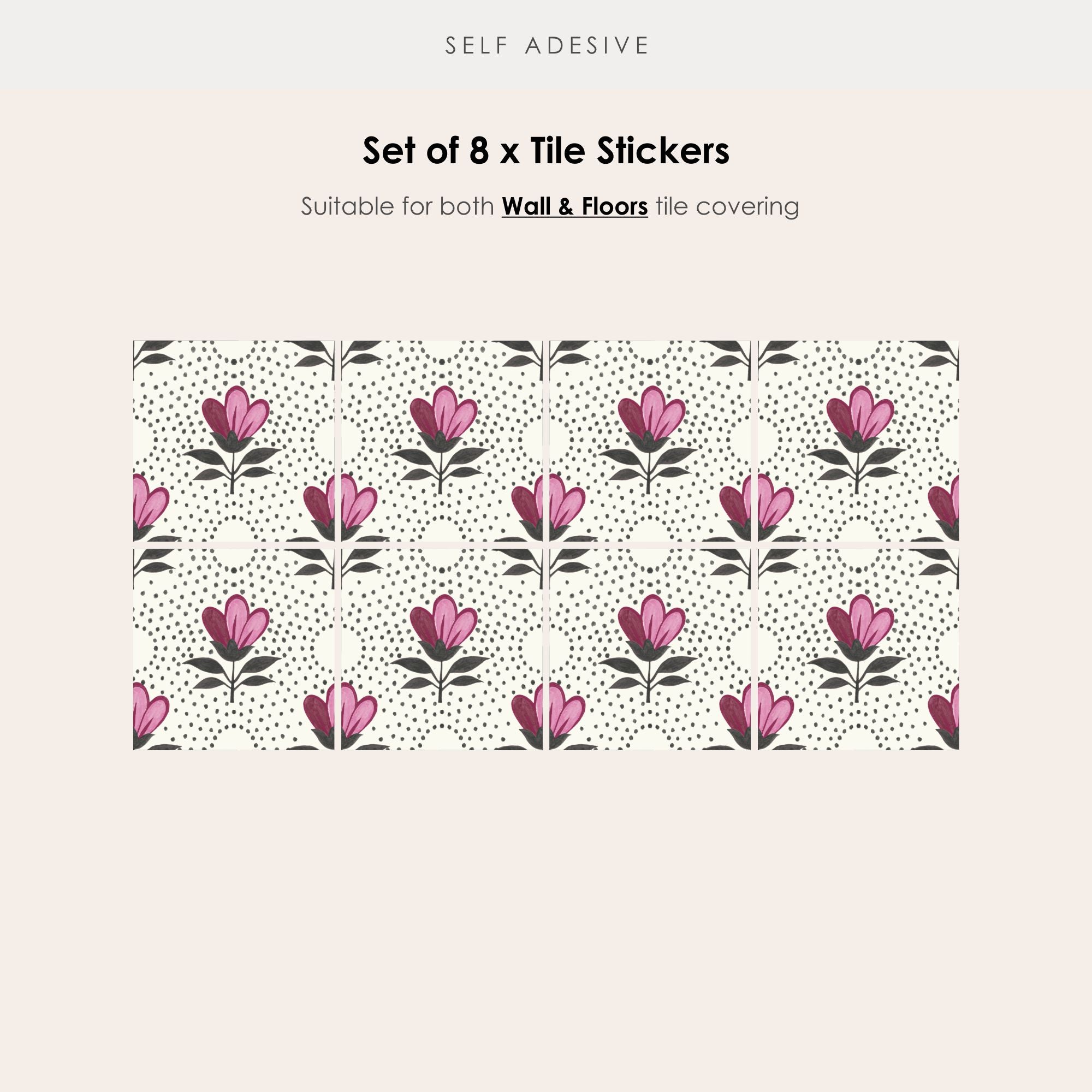 Magnolia Garden Vinyl Tile Sticker