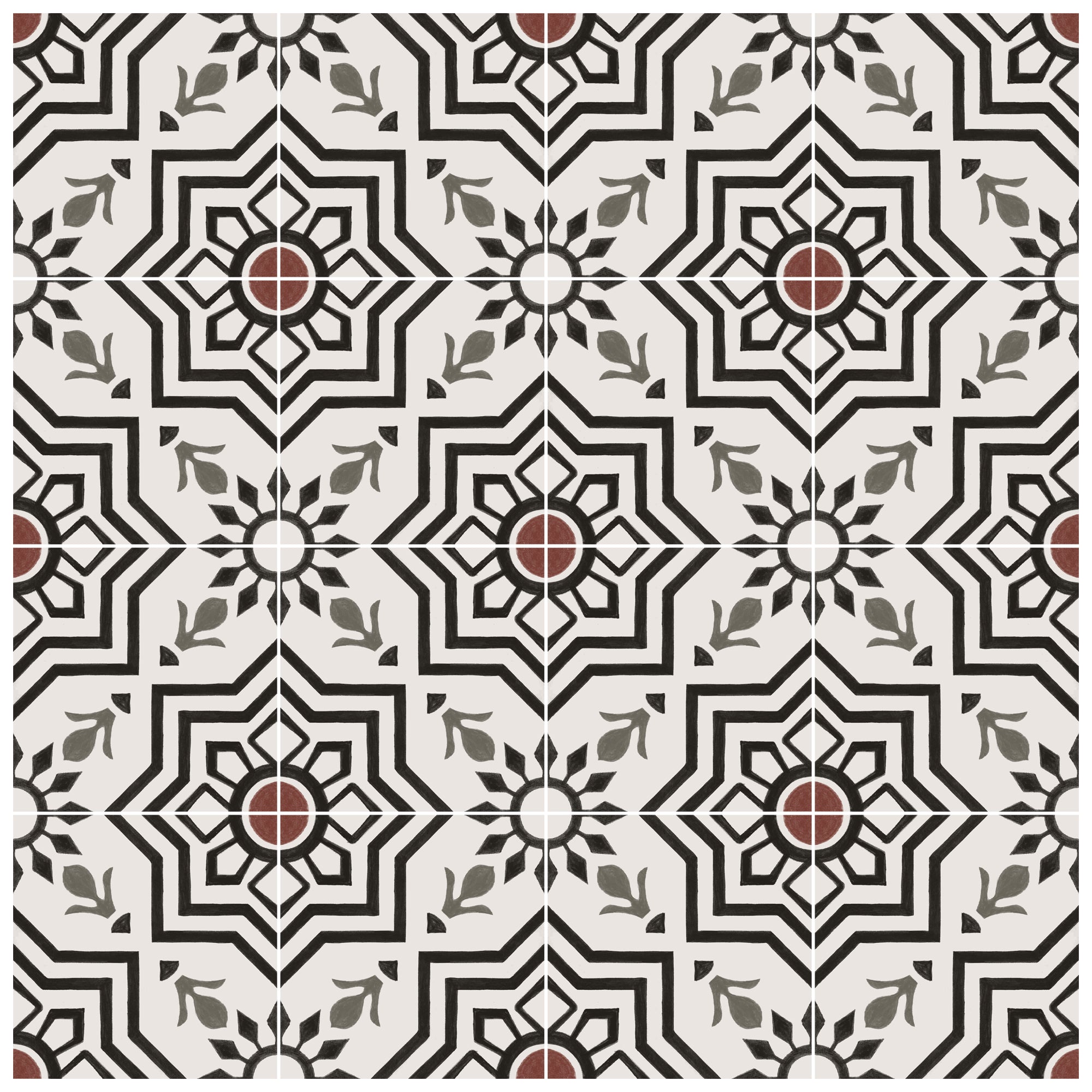 PROMO! Removable Vinyl Wallpaper Kabbalah in Black- 60 x 120 cm panel