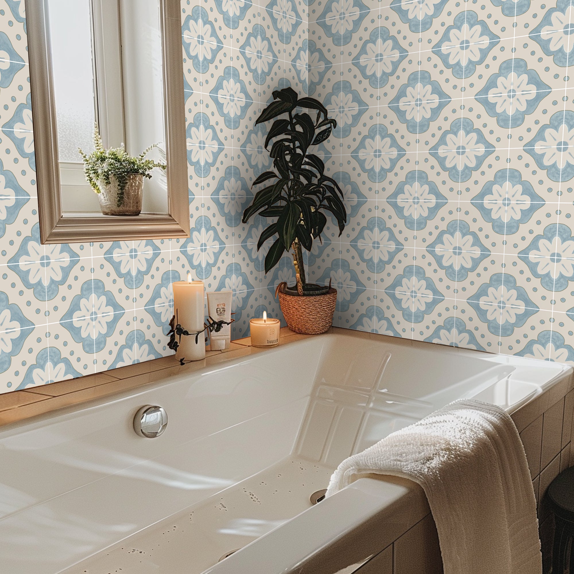 tile decals for bathroom wall