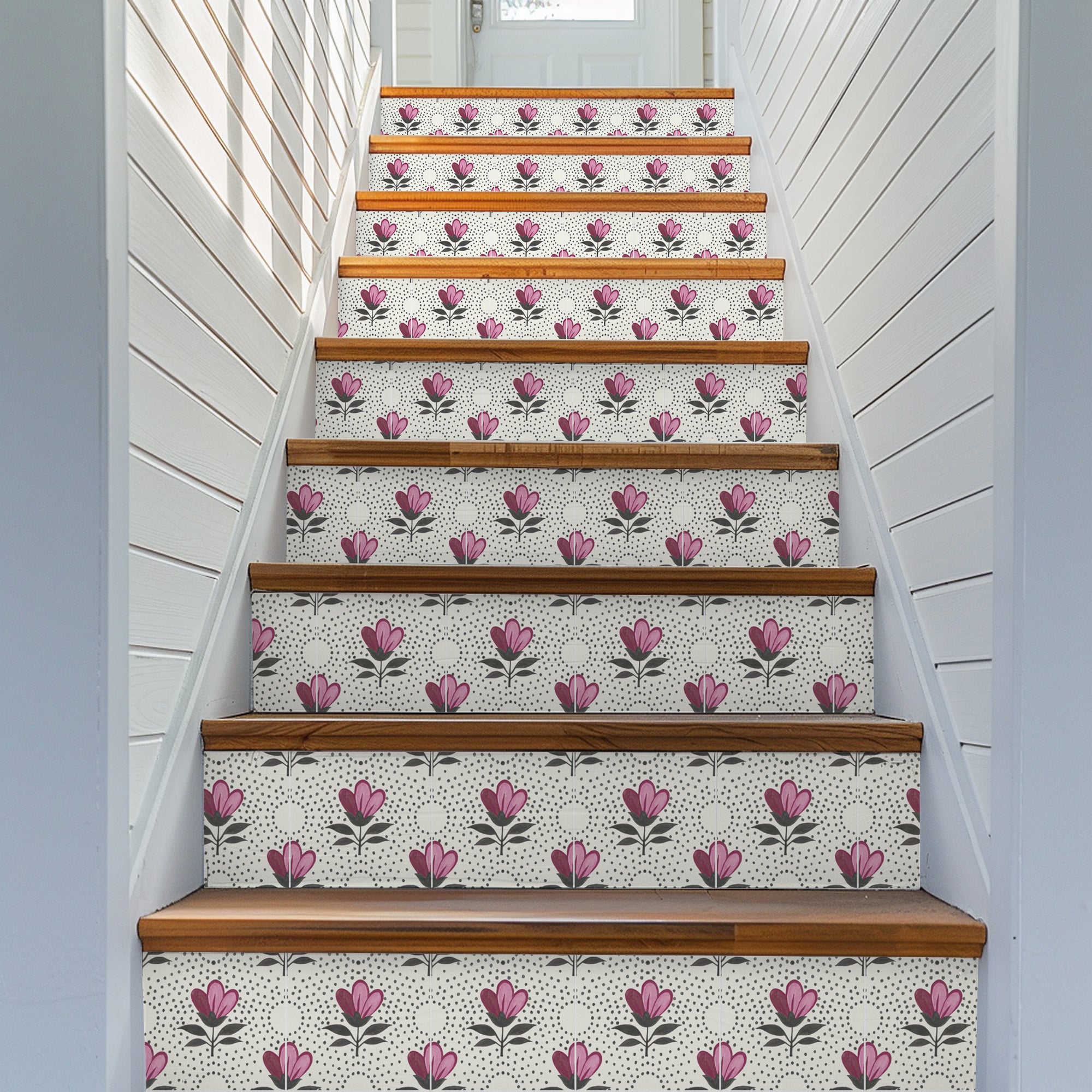 Magnolia Garden Stair Riser Stickers