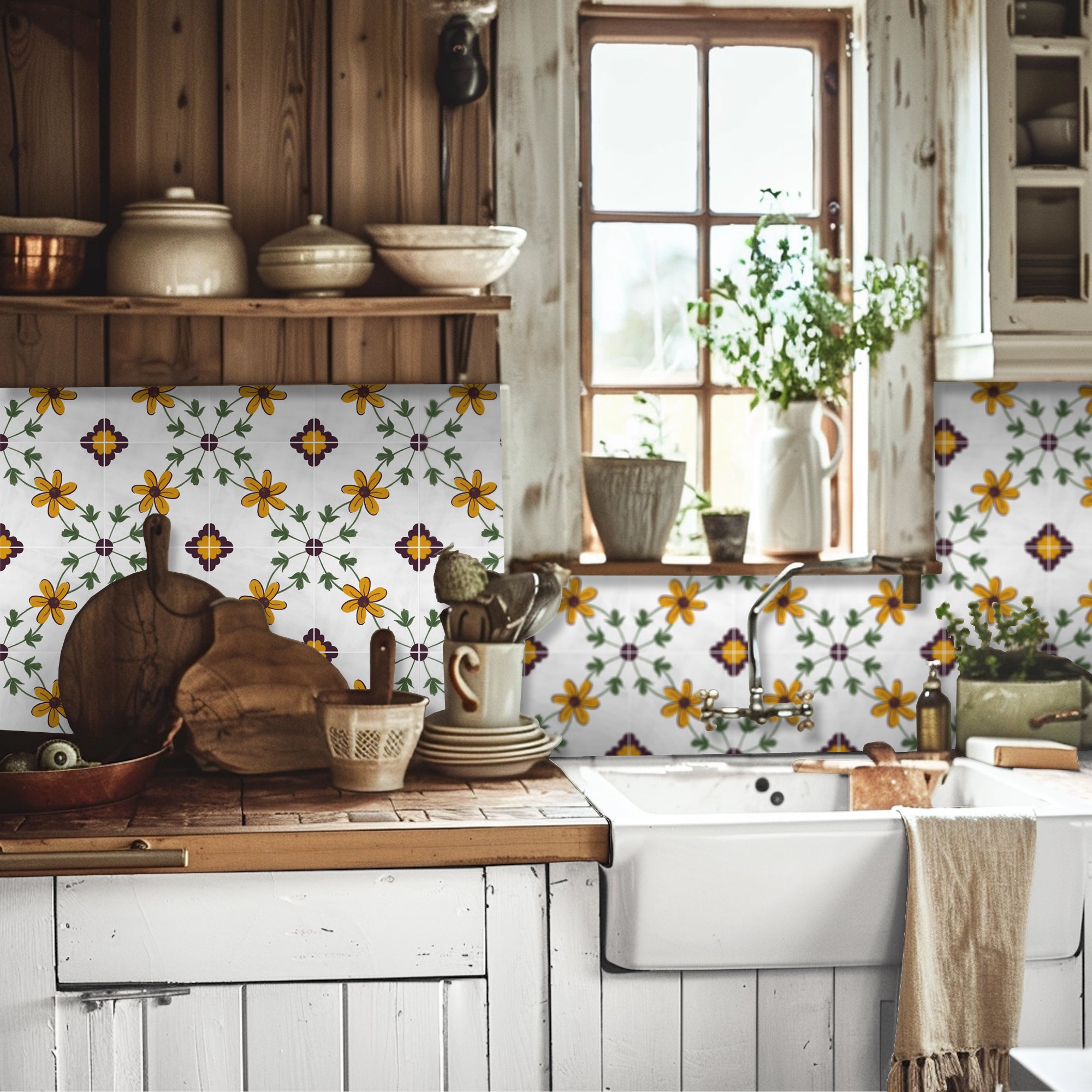 Marigold Field Vinyl Tile Sticker