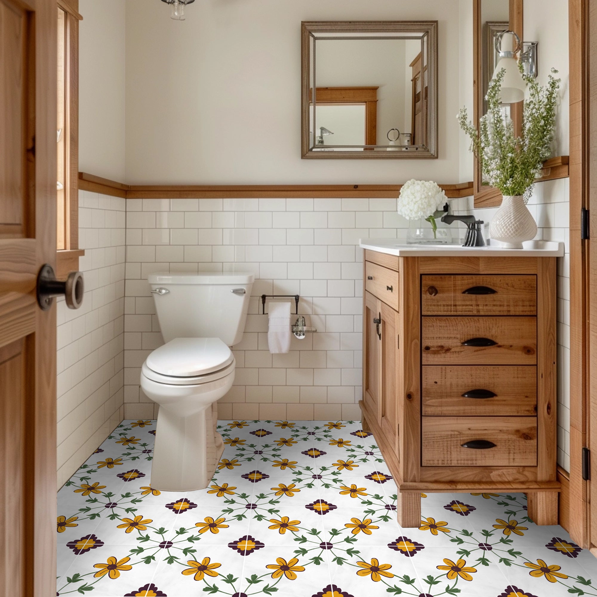 Marigold Field Vinyl Tile Sticker