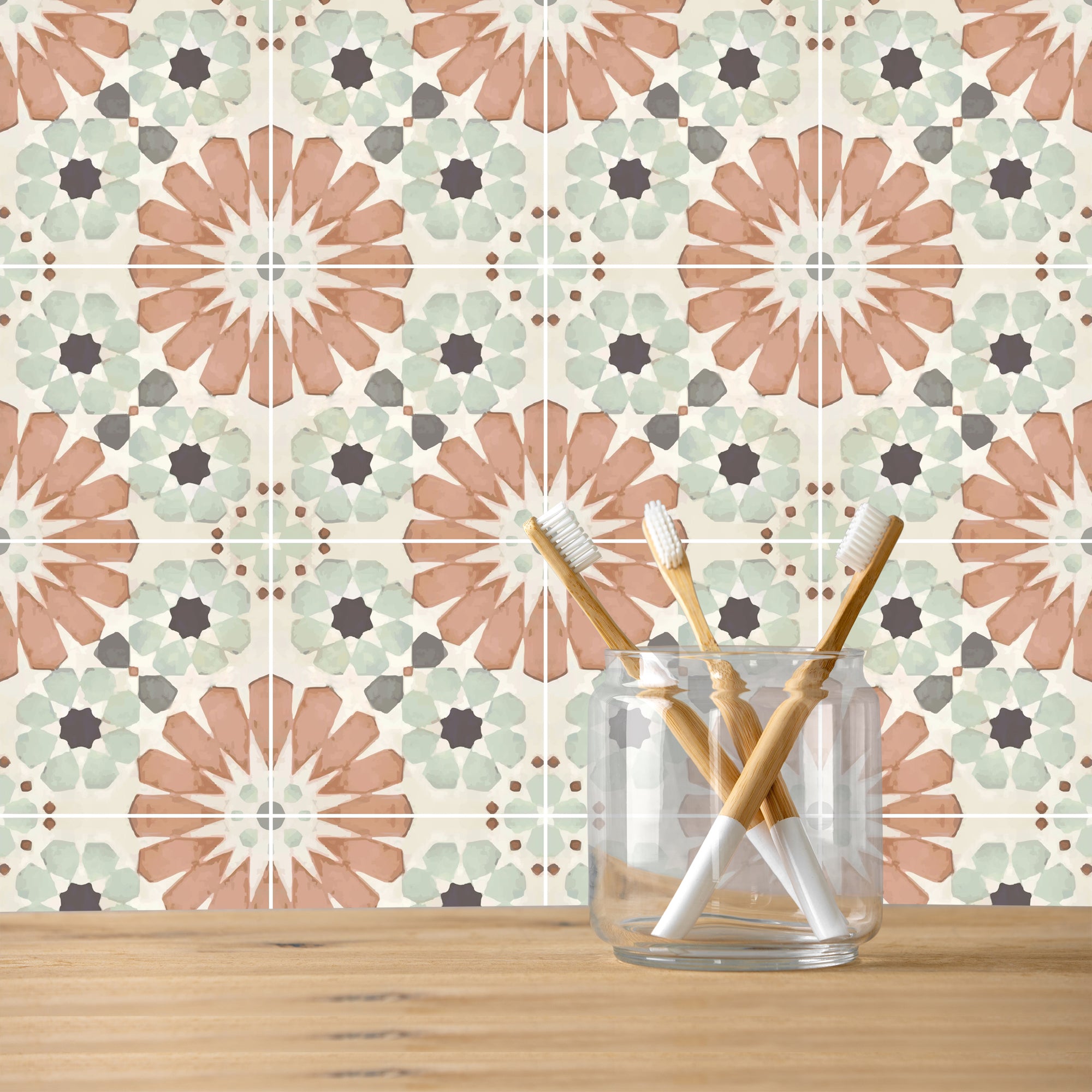 Mazarine Celadon Vinyl Tile Sticker