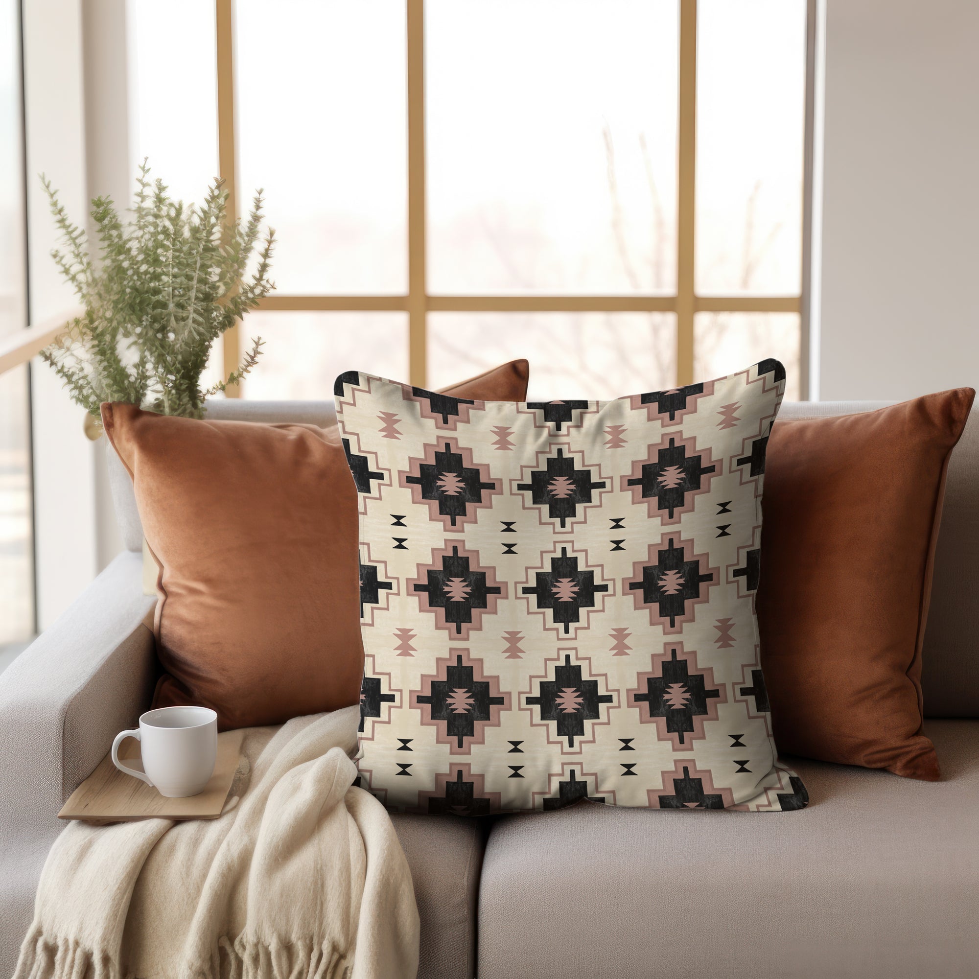 Navajo Microsuede Square Pillow Cover