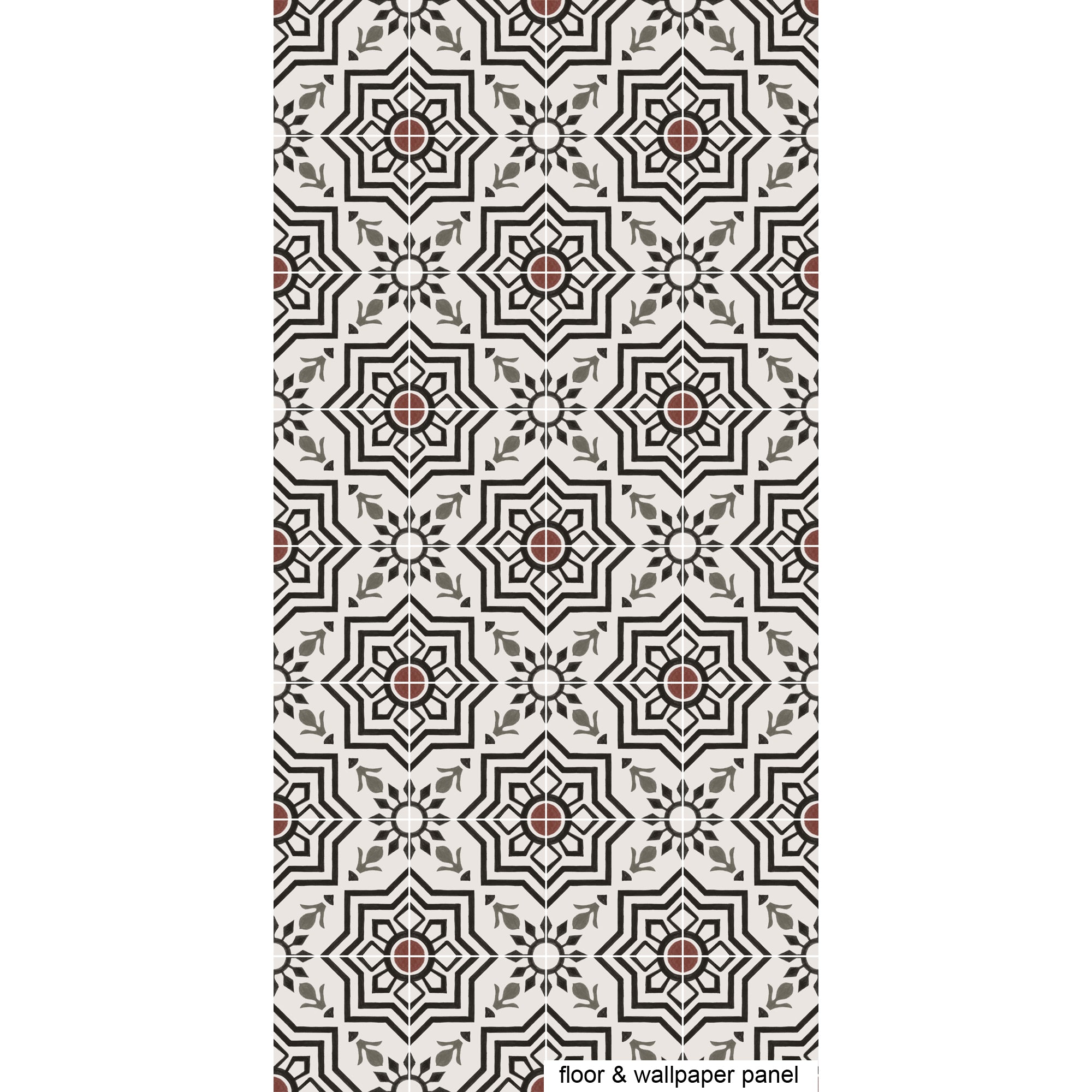 PROMO! Removable Vinyl Wallpaper Kabbalah in Black- 60 x 120 cm panel