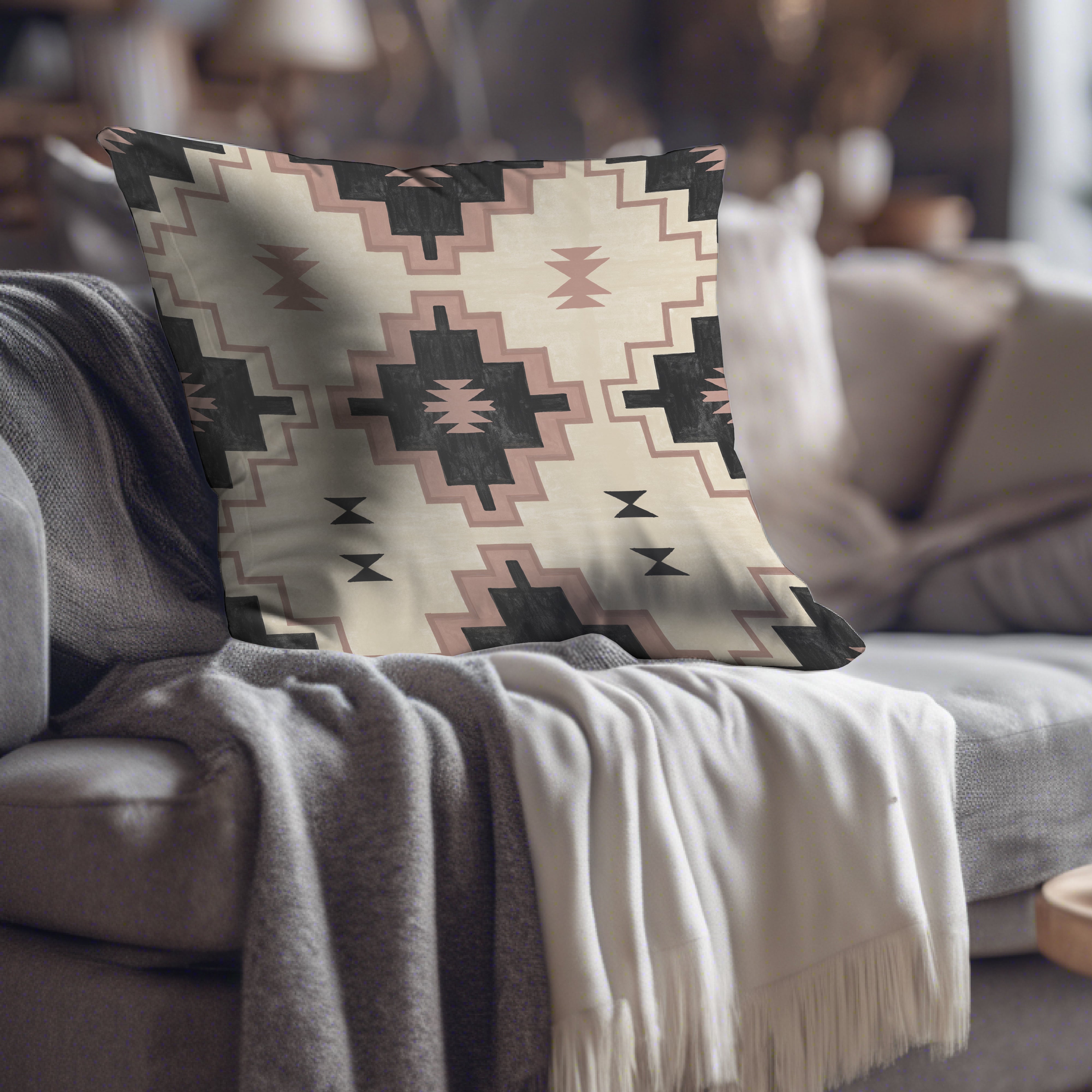 Navajo Microsuede Square Pillow Cover