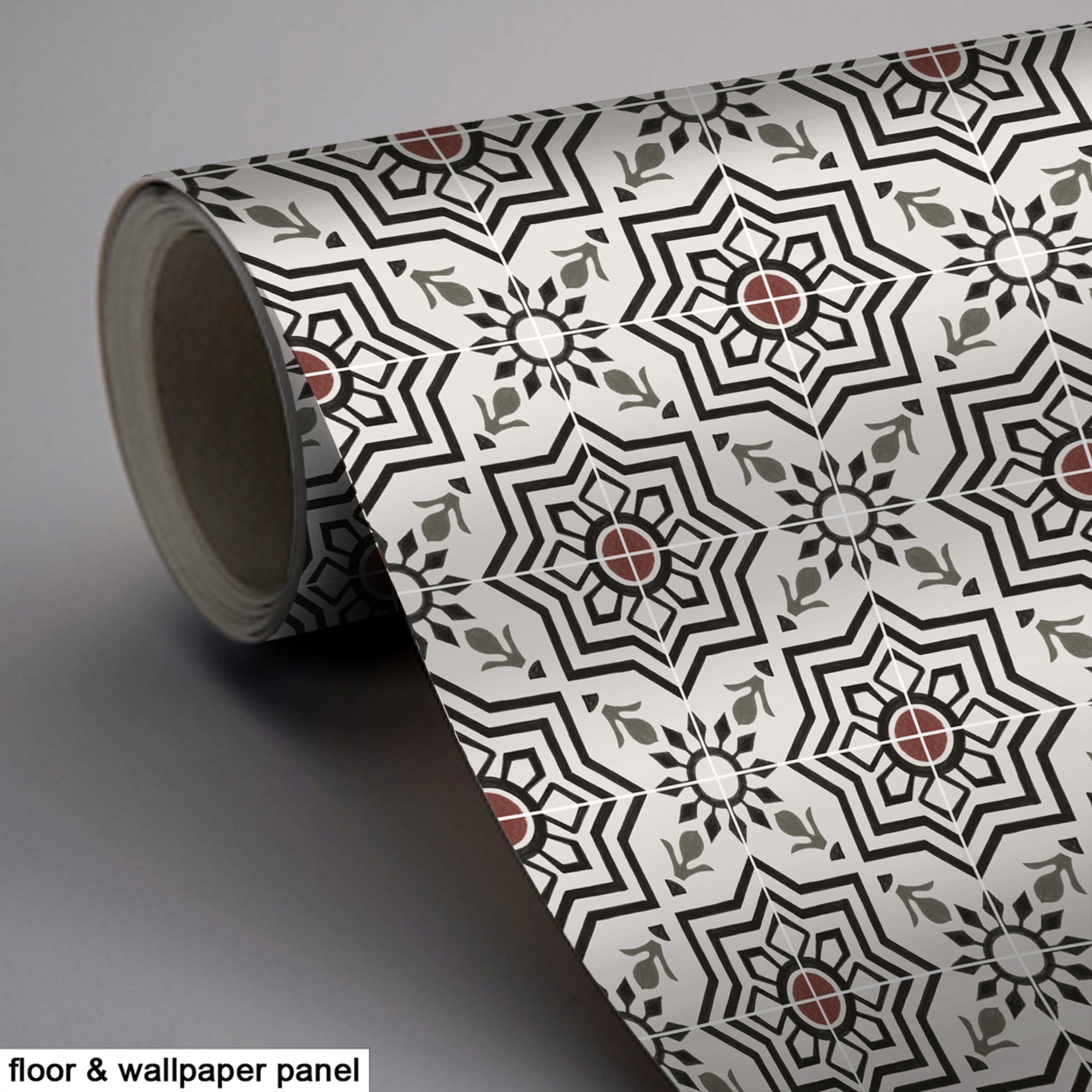 PROMO! Removable Vinyl Wallpaper Kabbalah in Black- 60 x 120 cm panel