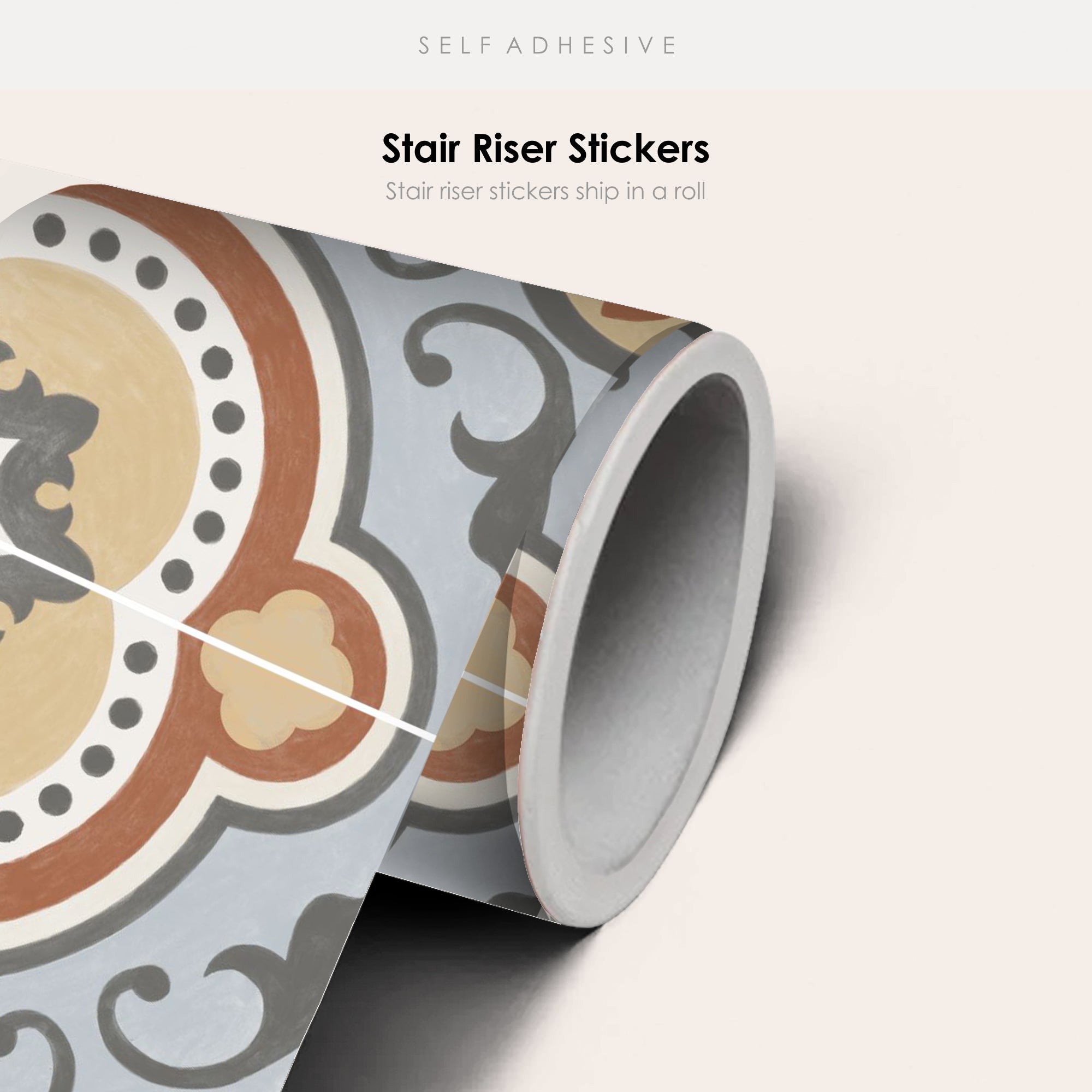 Seville in Grey Stair Riser Stickers