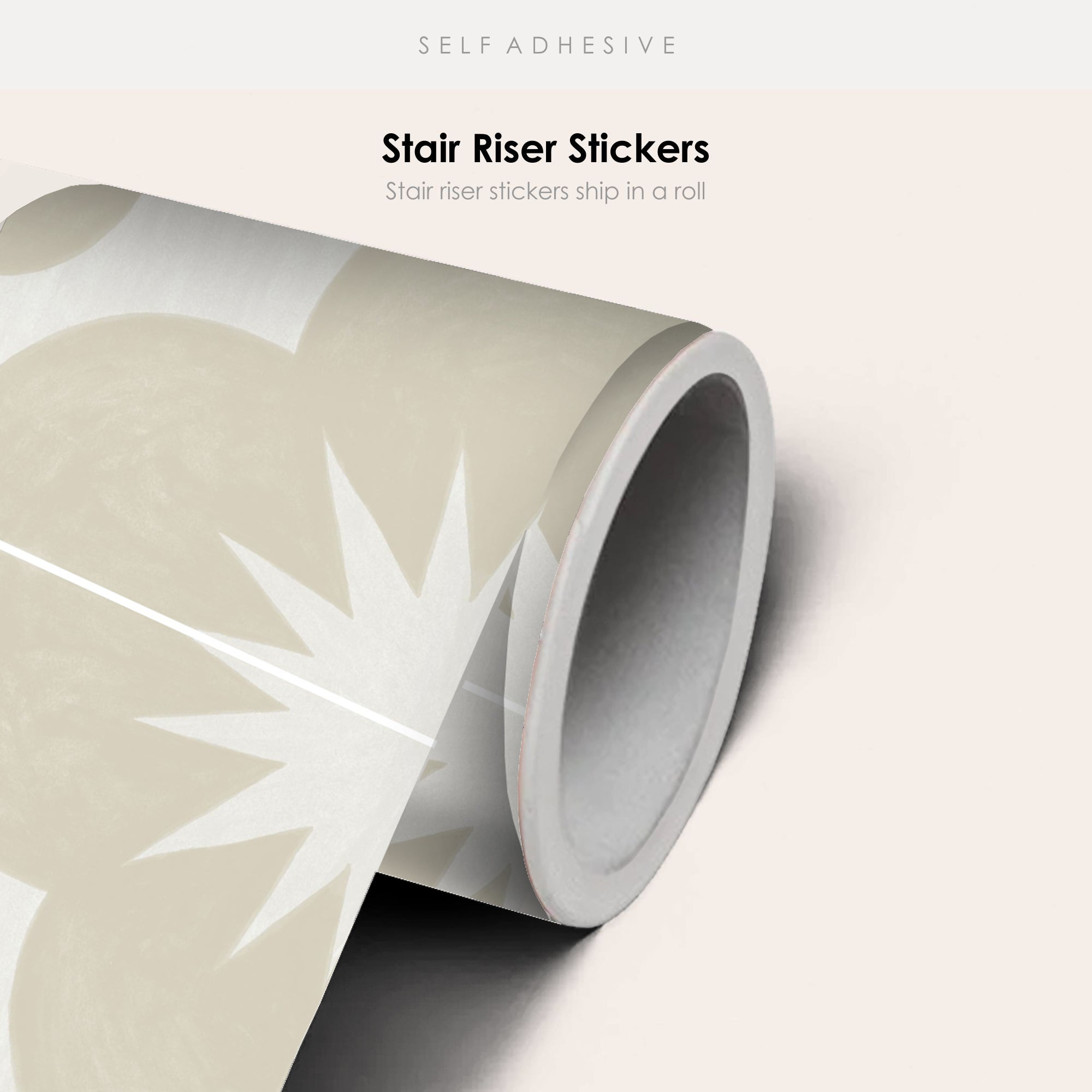 Toledo Cream Stair Riser Stickers