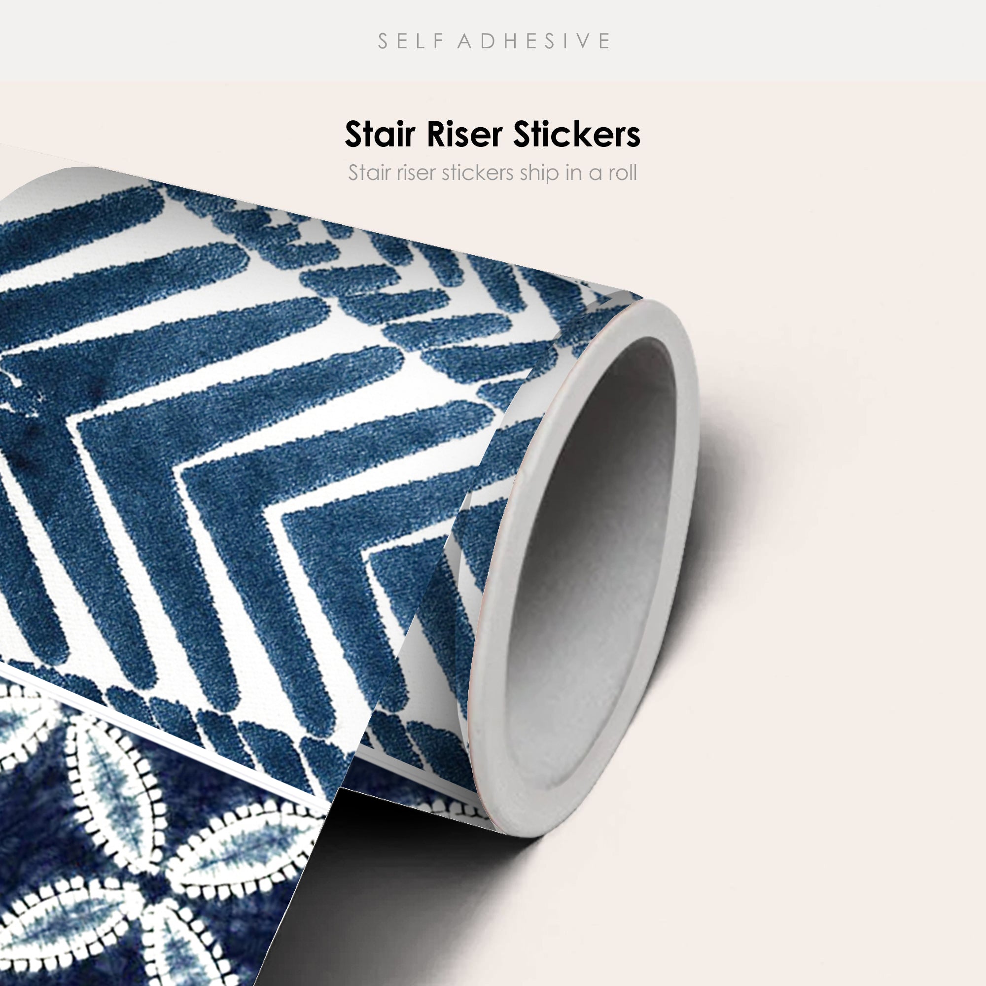 Shibori Stair Riser Stickers