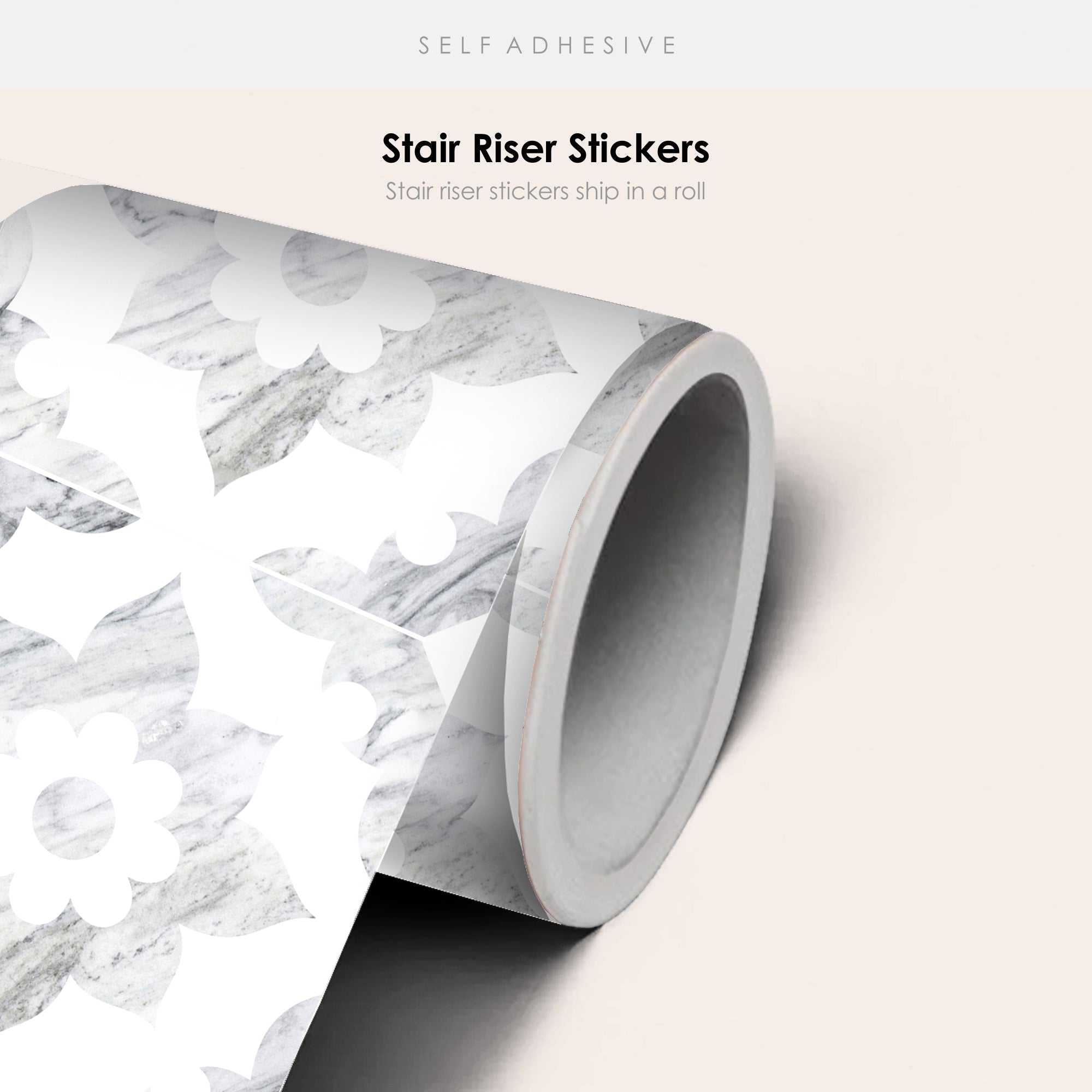 Campagne in Marble Stair Riser Stickers