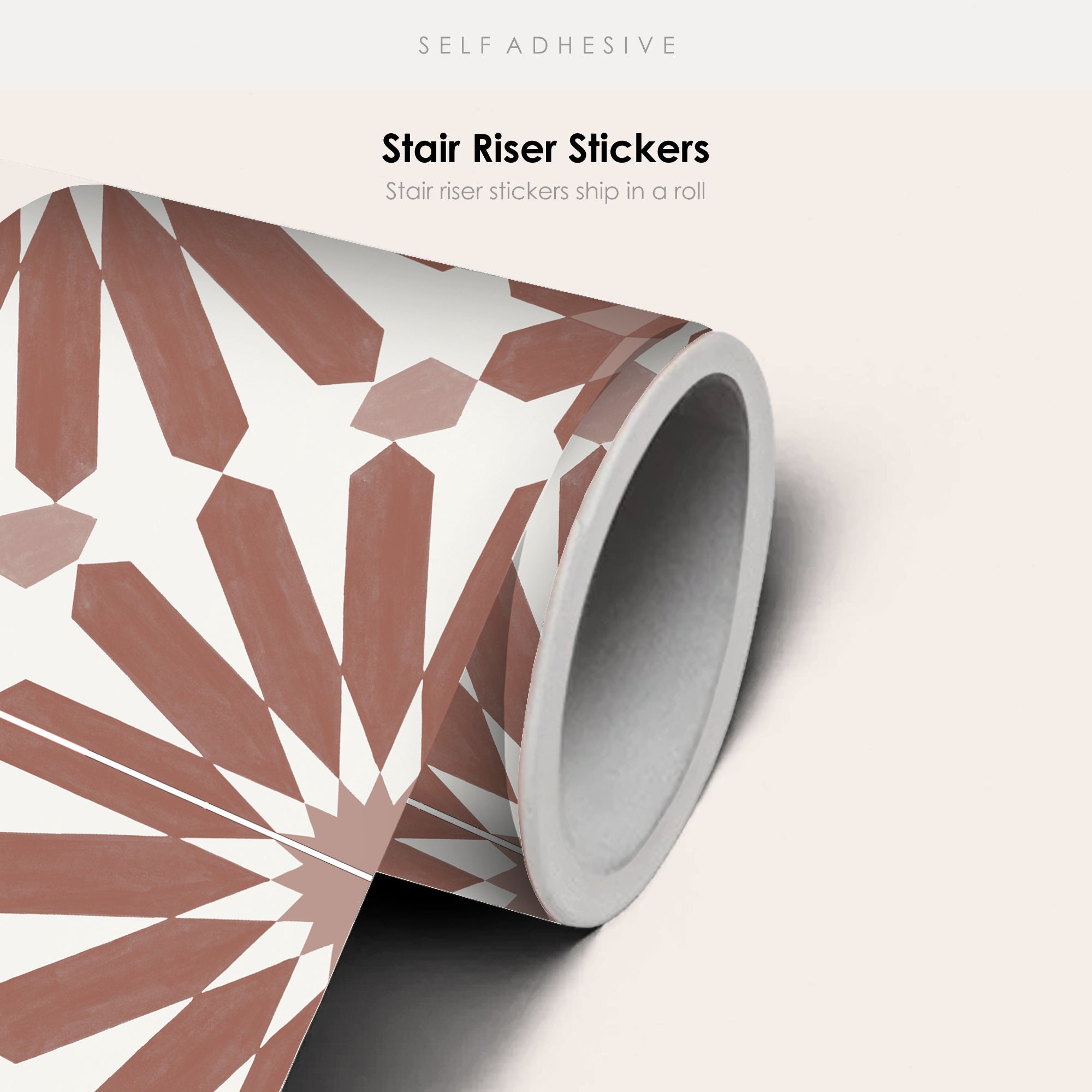 Stellino in Terracotta Stair Riser Stickers