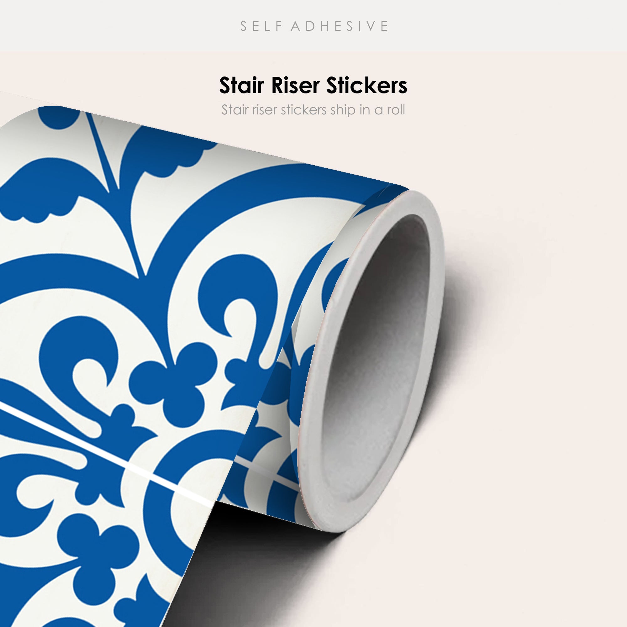 Corona in Blue Stair Riser Stickers