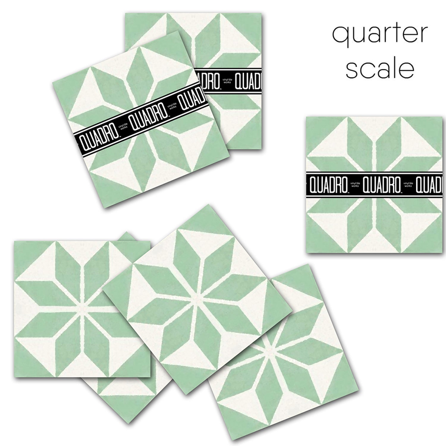 PROMO! Scandinavia Lichen Vinyl Tile Sticker - 8 pcs pack in 20 cm