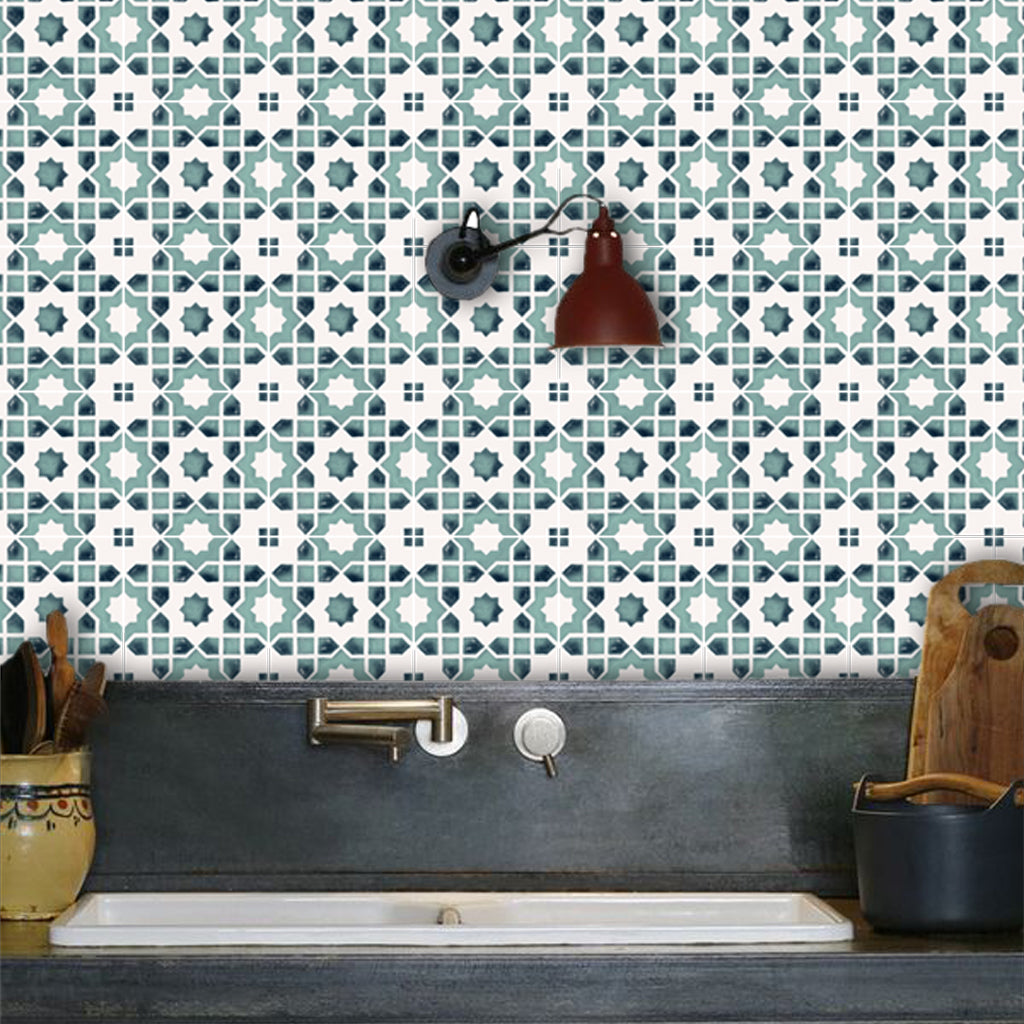 Custom Taza Agate Green Vinyl Tile Stickers - for Nancy