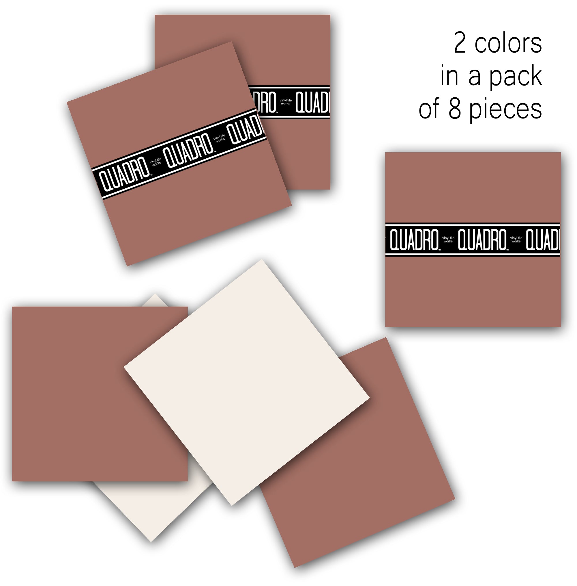 PROMO! Checkerboard in Terracotta Vinyl Tile Sticker - 8 pcs pack in 30 cm