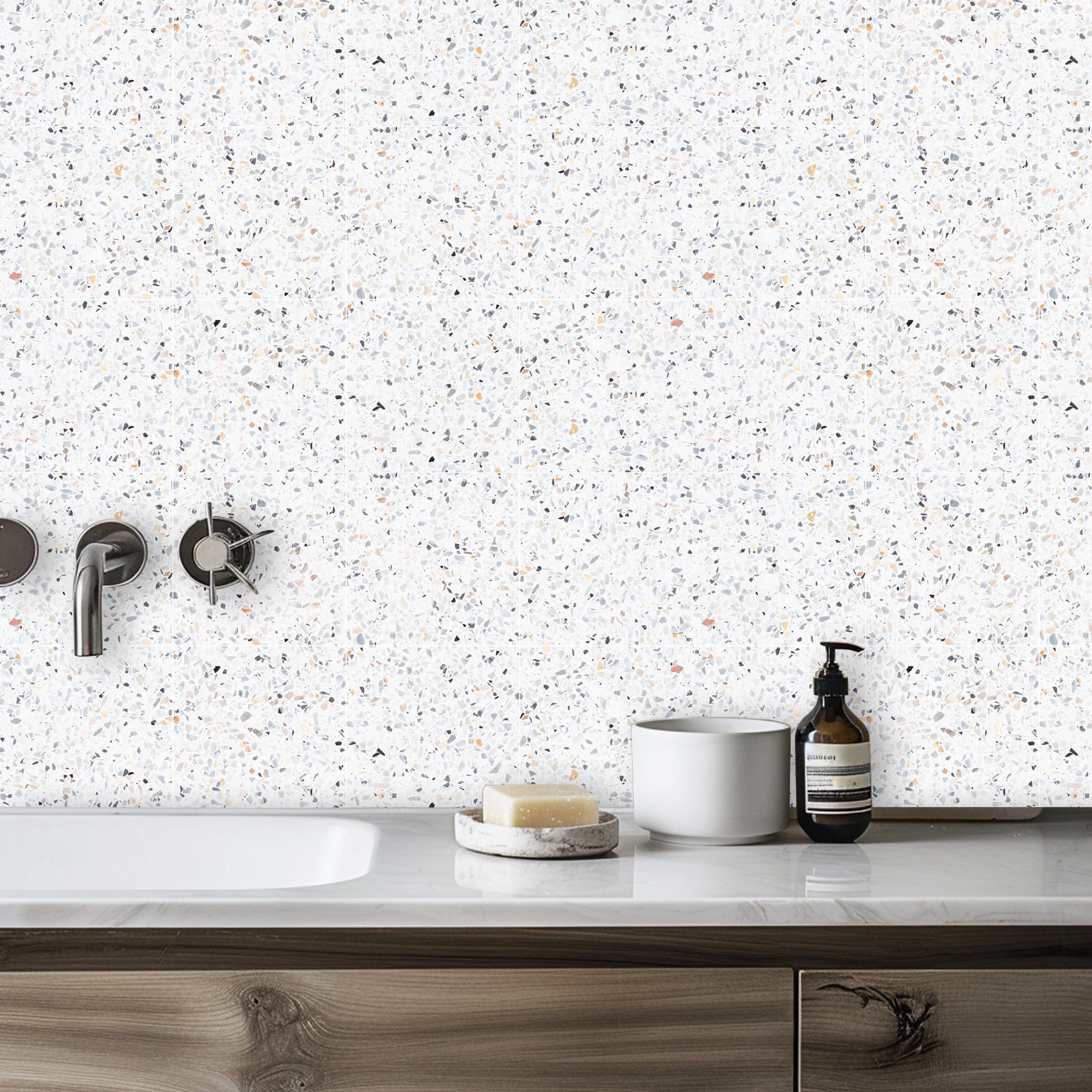 Custom Terrazzo Beige Tile Stickers for James