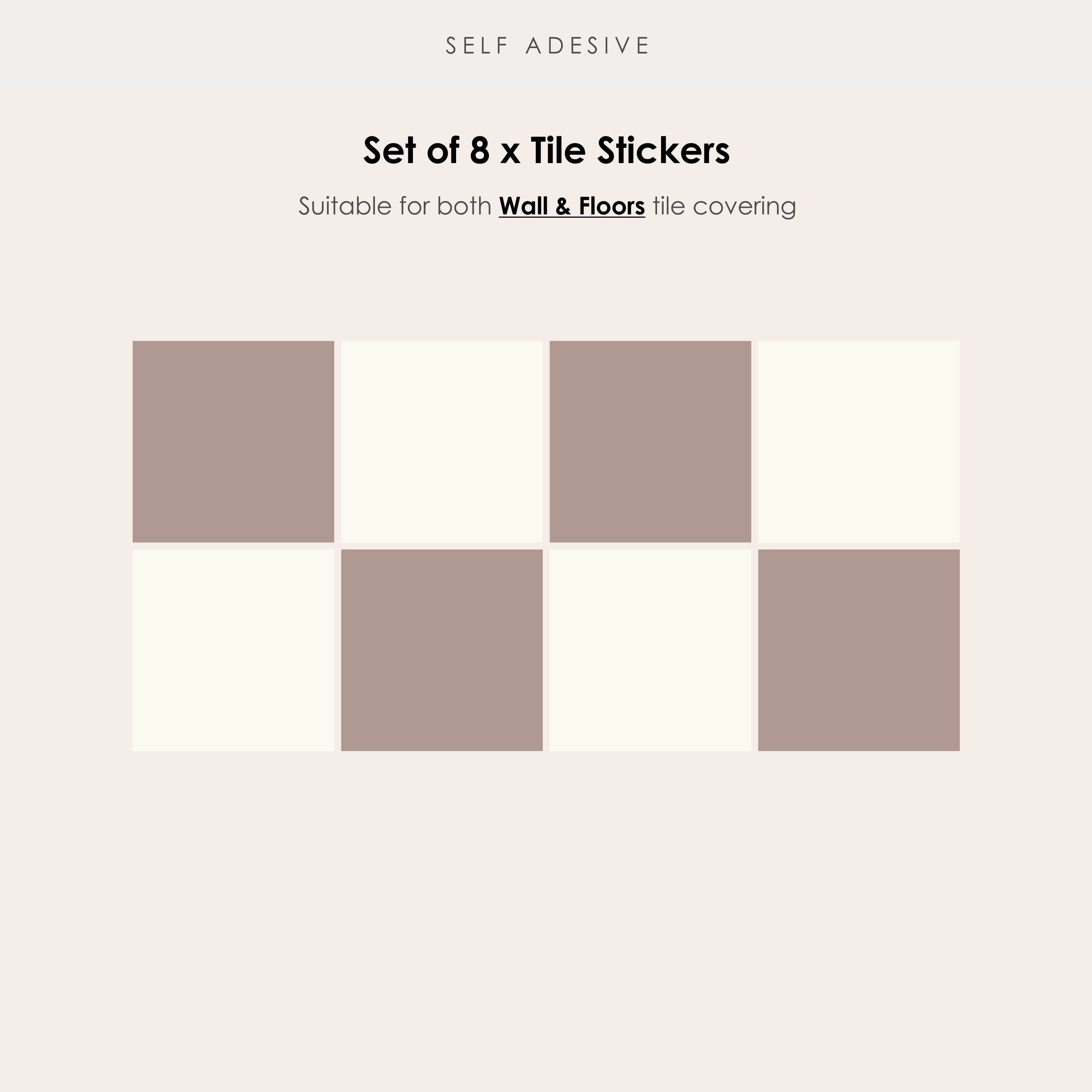 Checkerboard in Putty Tile Sticker