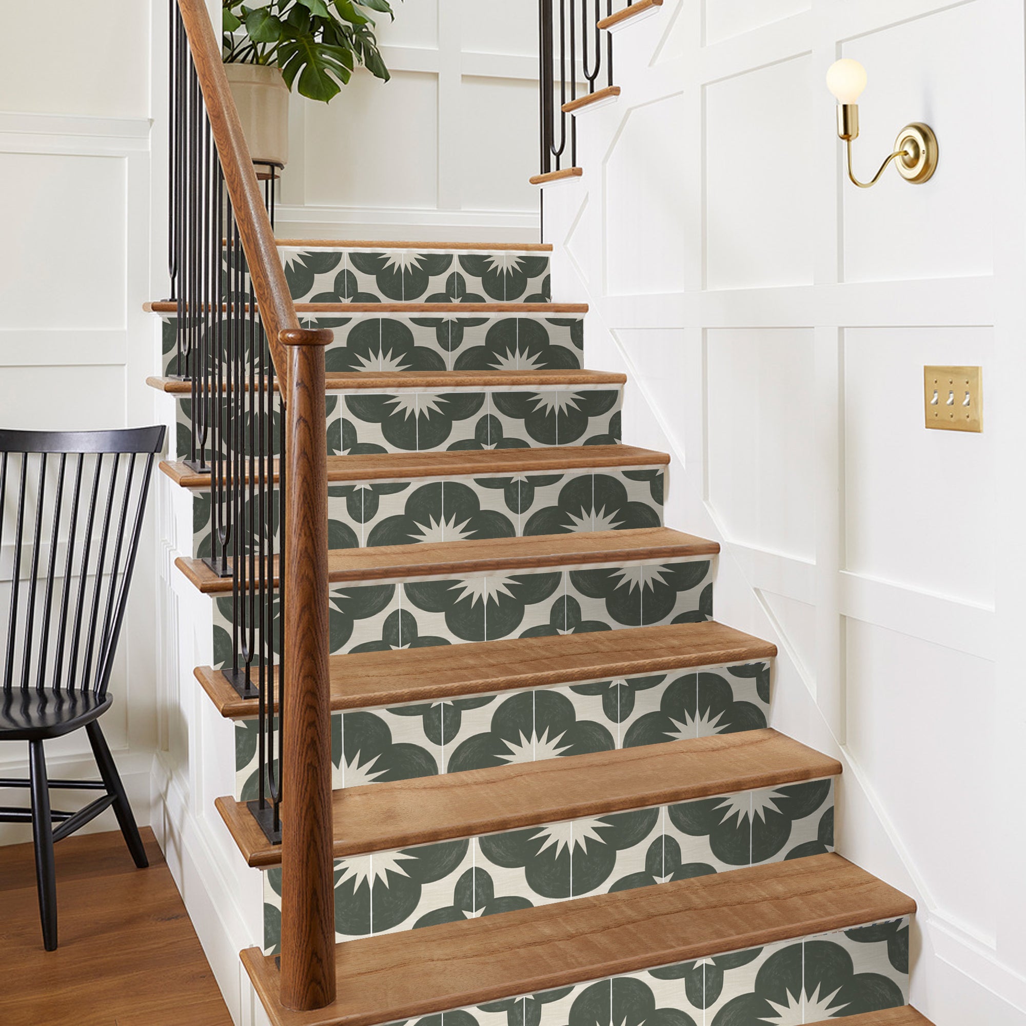 Toledo Dark Olive Stair Riser Stickers