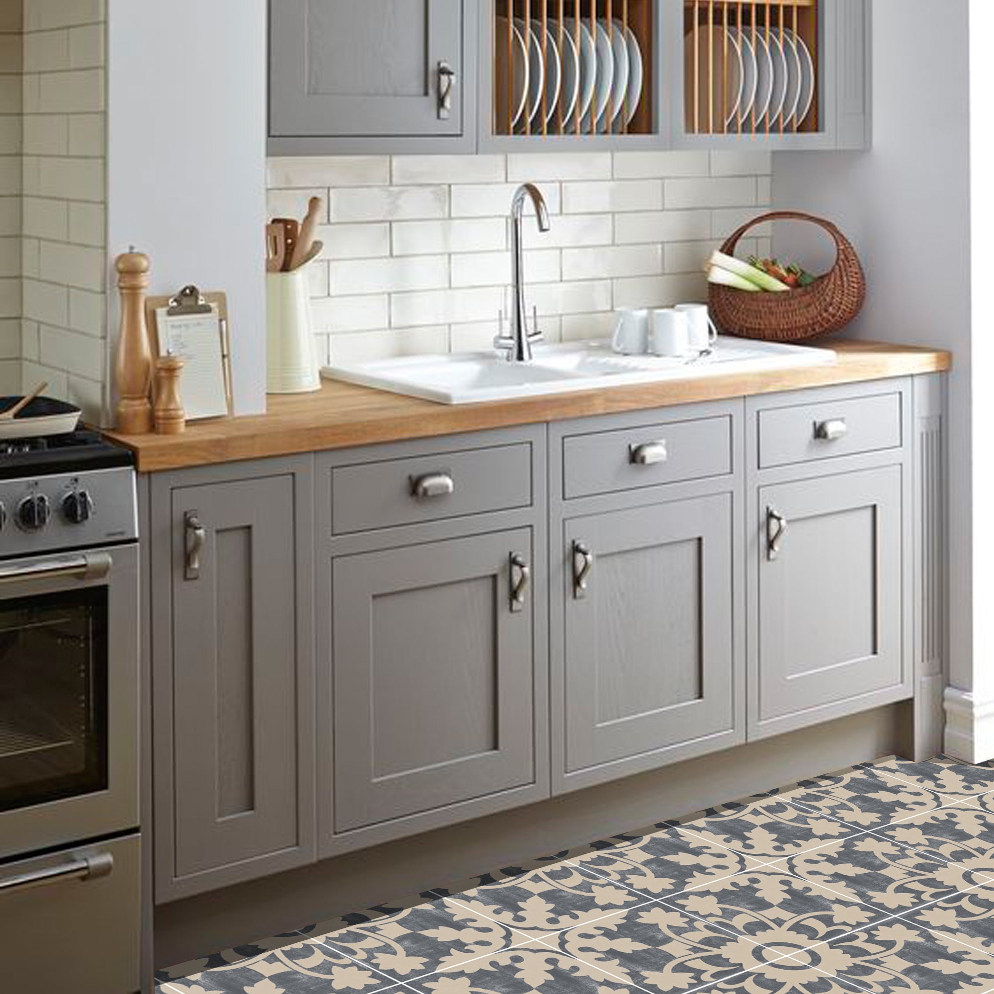 Willow in Fonte Grey Vinyl Tile Sticker