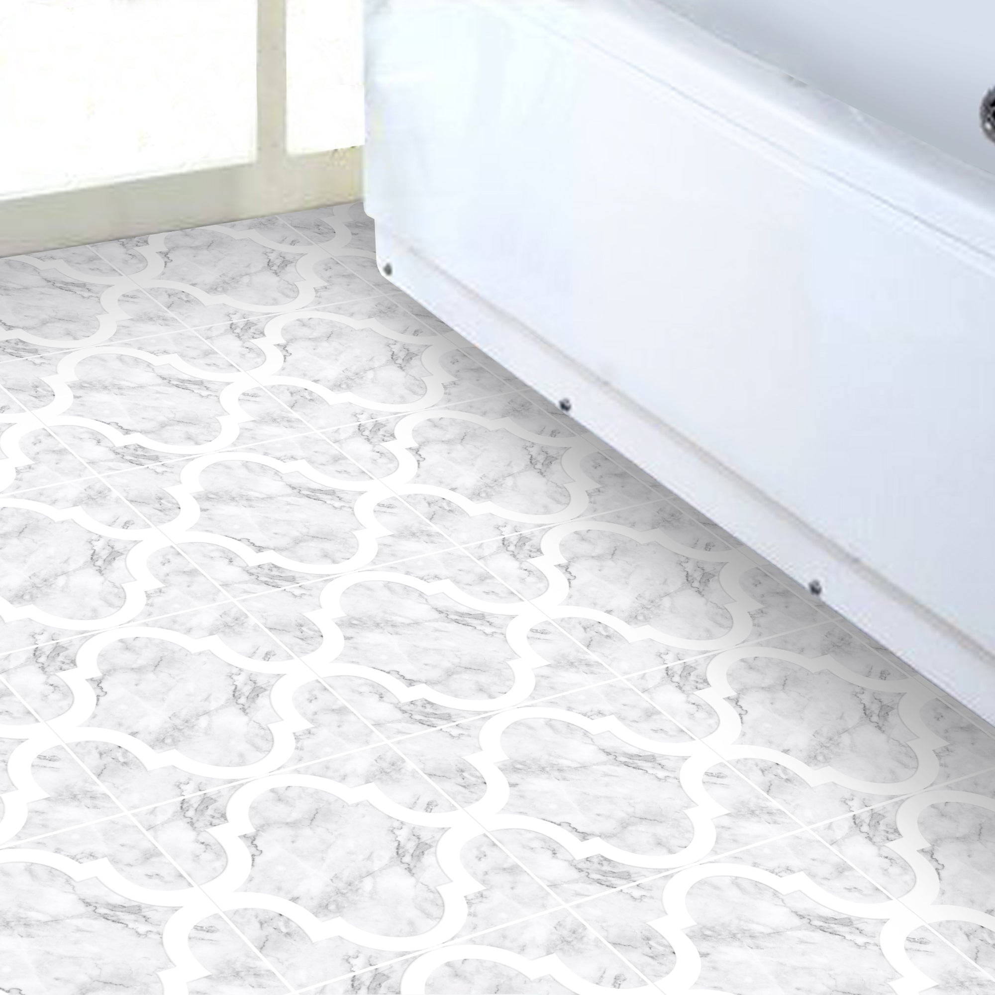 Zahara in Marble Vinyl Tile Sticker