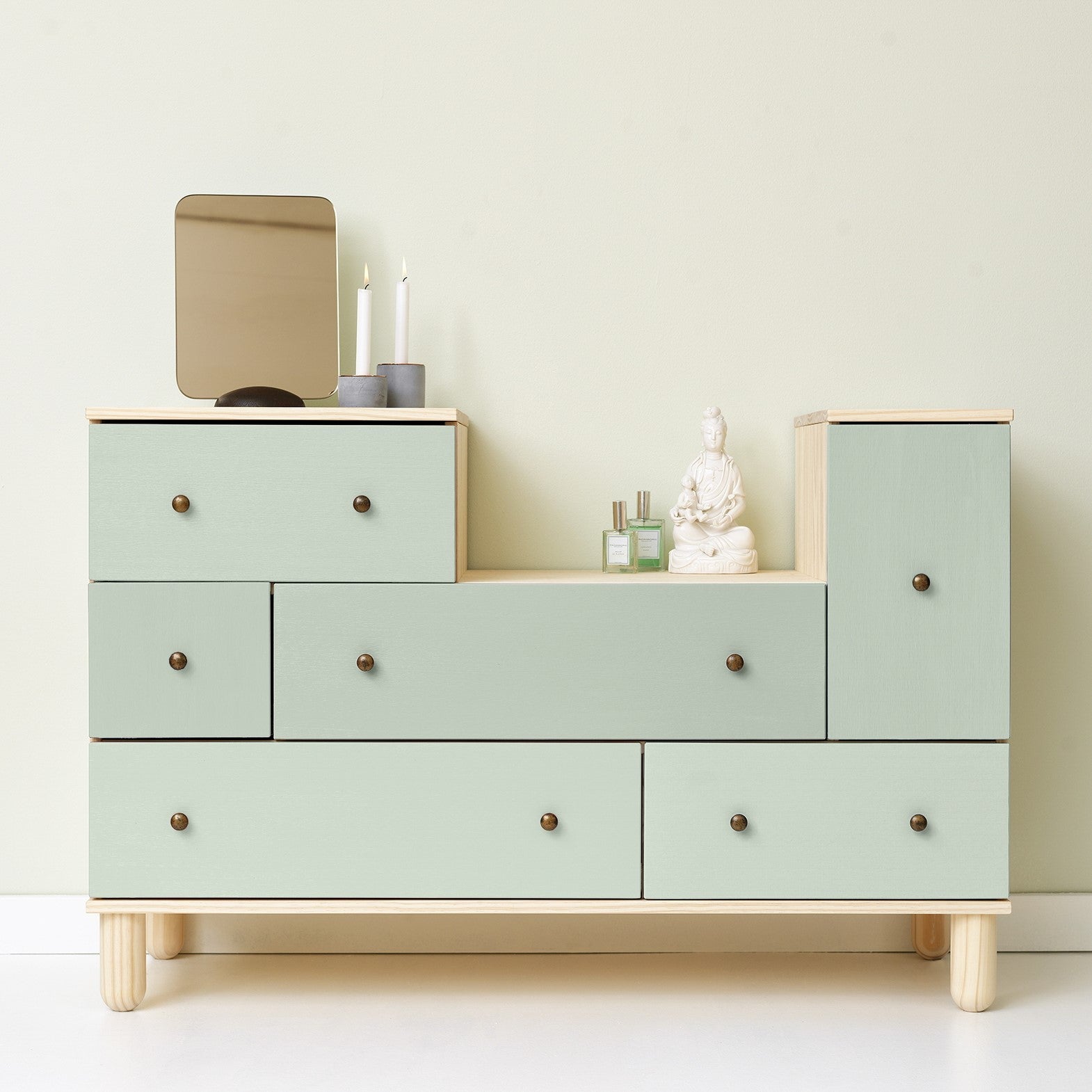 Custom Solid Antique Sage Tile Stickers for Tara