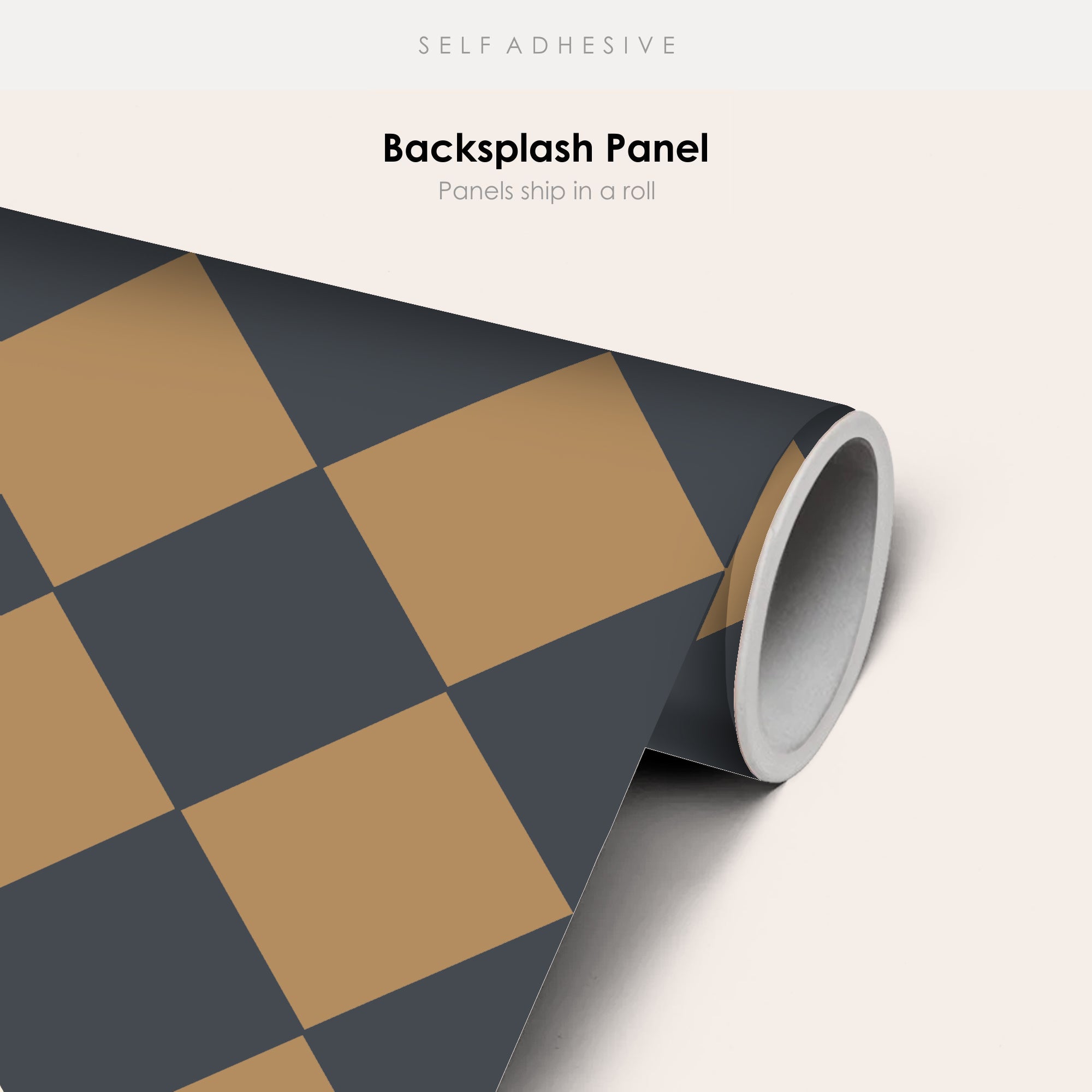 Checkerboard Tile Stickers in Gold Leaf and Old Navy